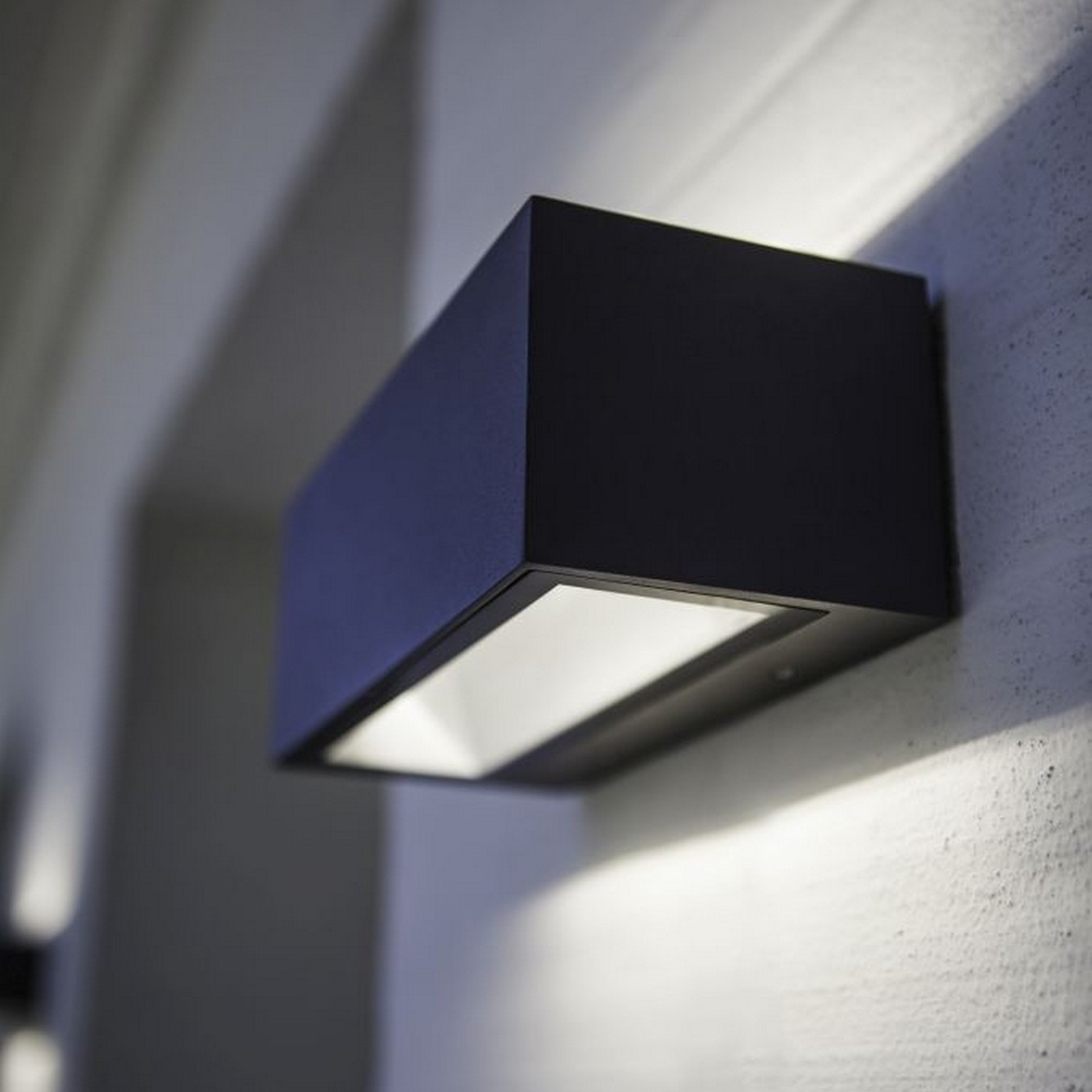Lutec Gemini - Applique d"extérieur - x 8 cm - 21W LED inclus - IP54 - gris foncé - blanc