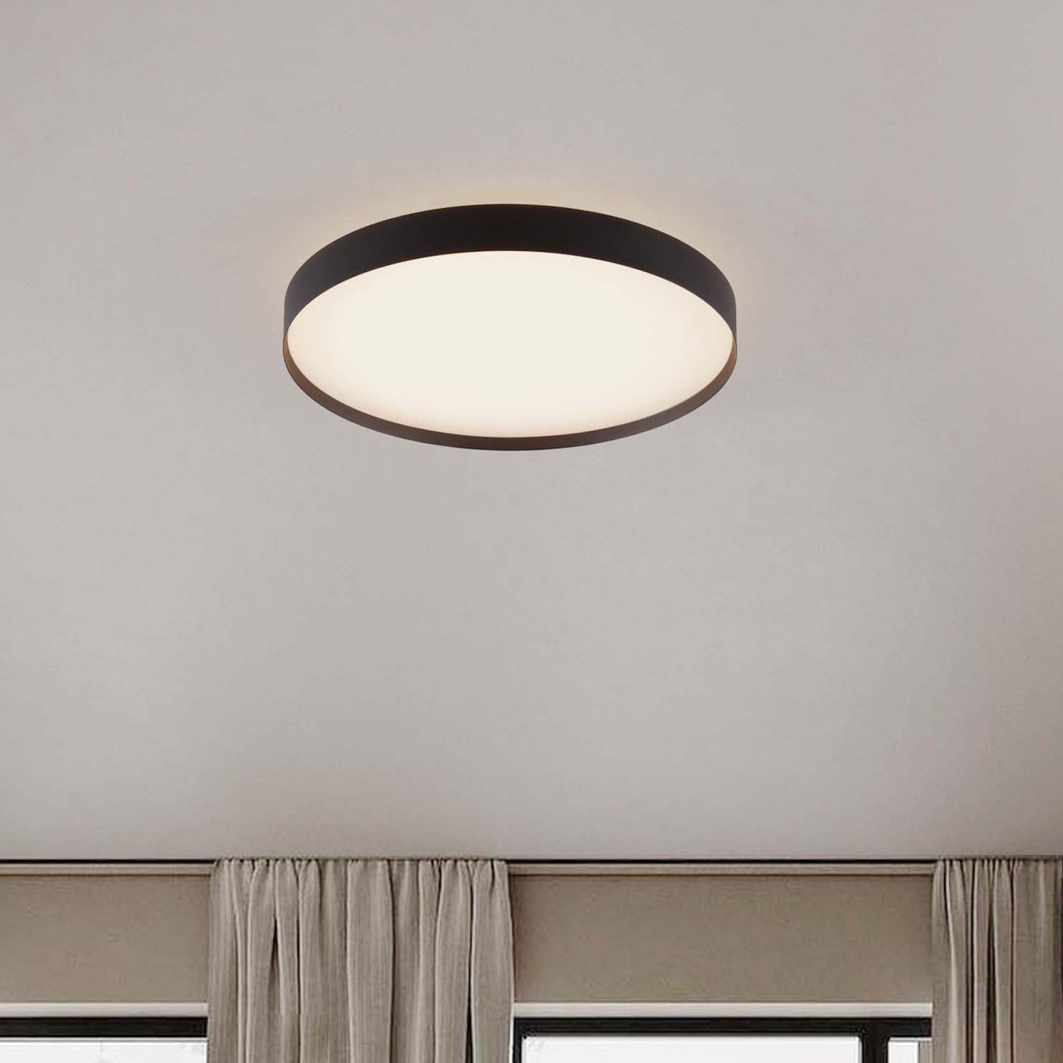 Nova Luce Roi - plafonnier - Ø ,5 cm - 48W dimmable LED inclus - noir sablé