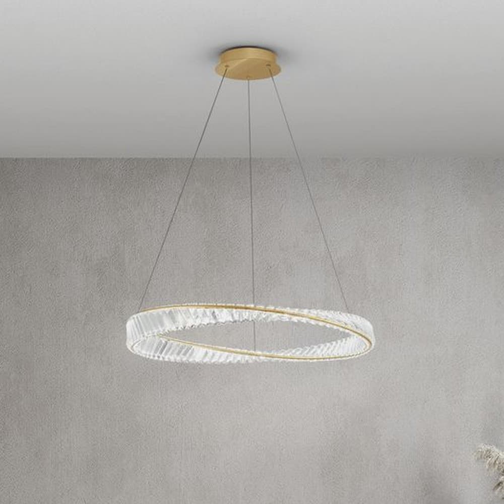 Nova Luce Aurelia - suspension - Ø cm - 43W LED dimmable inclus - or