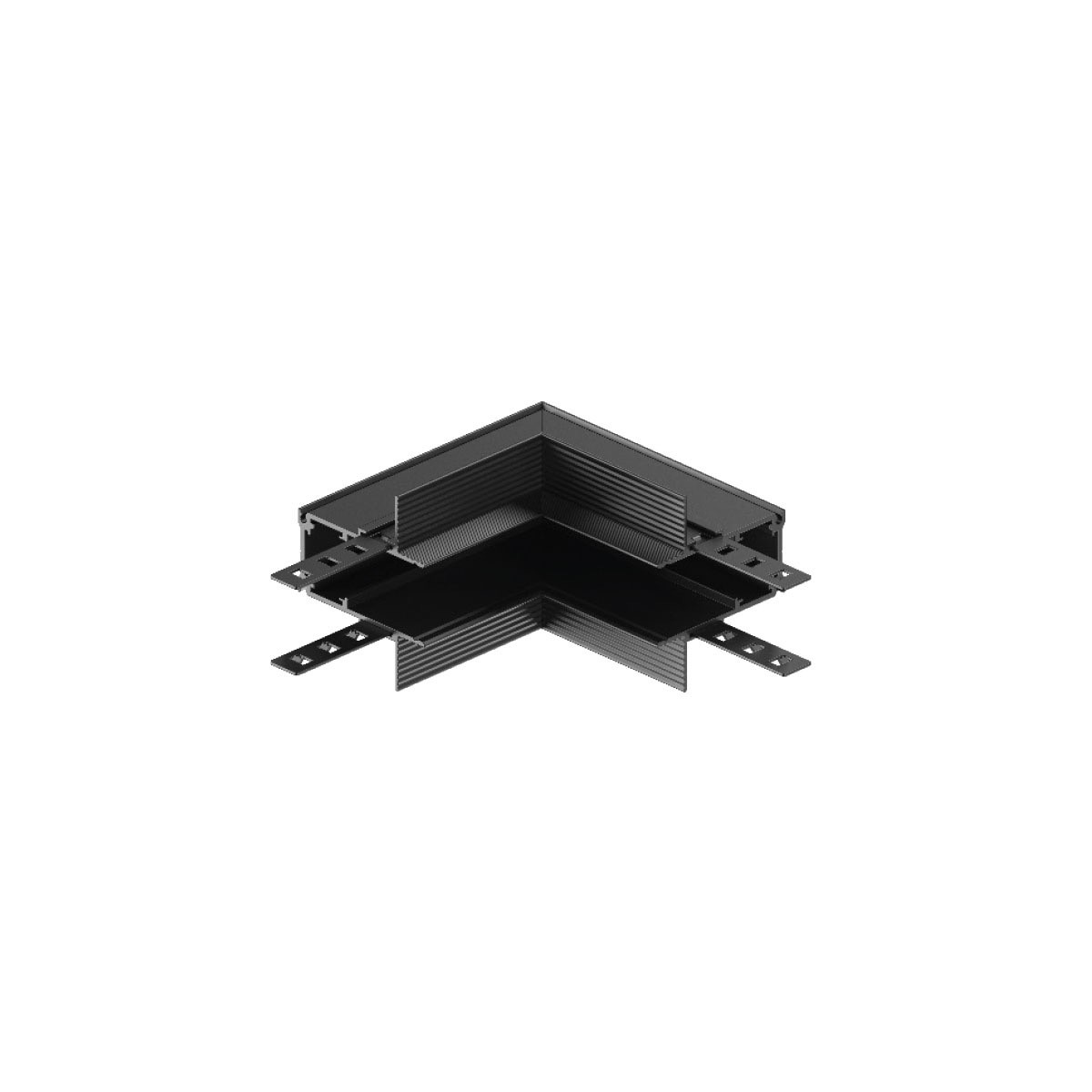 VK Lighting Eiva - système de rail magnétique - profilé d"angle d"encastrement vertical pour plaques de plâtre de 12 mm - x 2, - dimmable DALI - noir