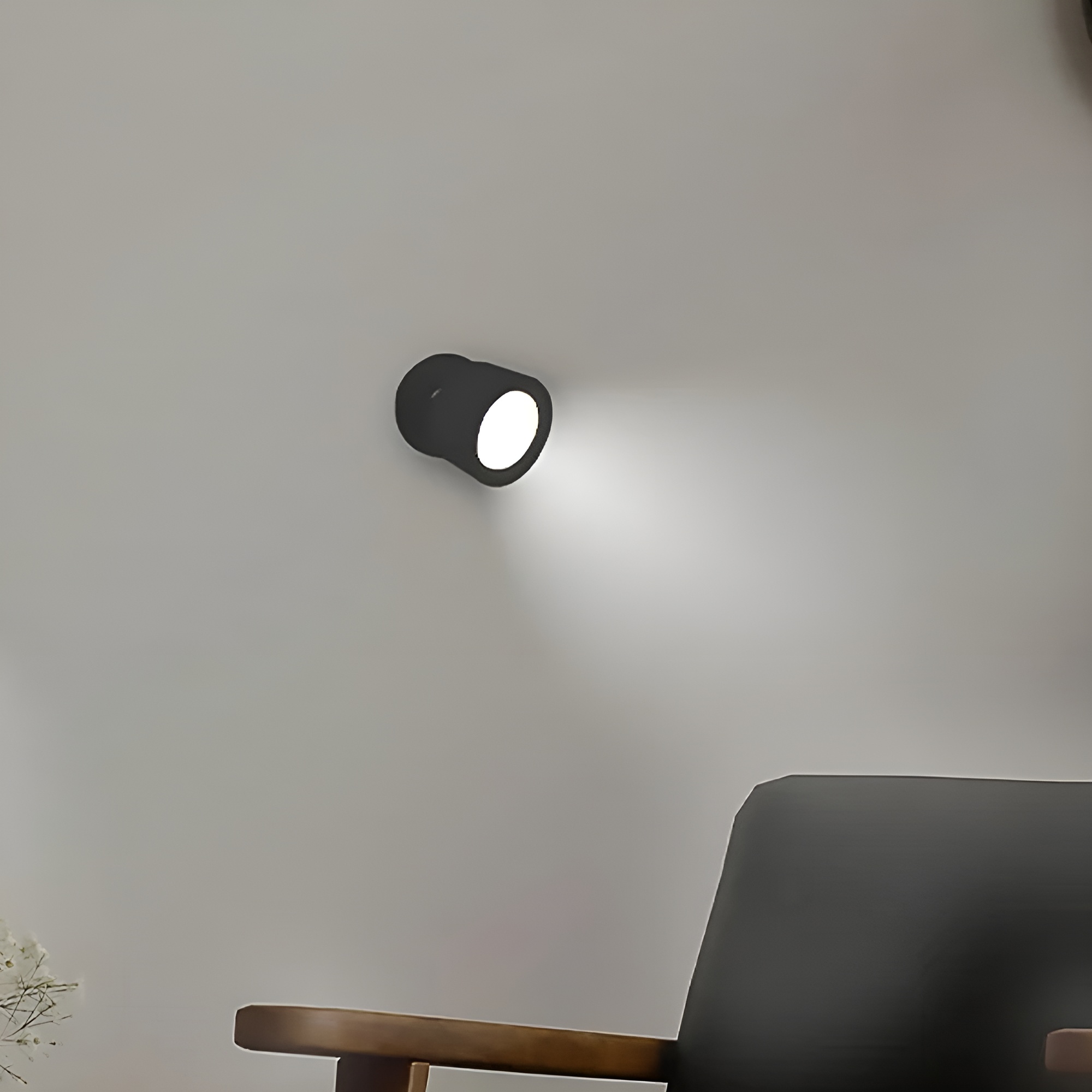 New Garden Roll 8 - spot de surface rechargeable - Ø8 x 8 cm - 3W LED dimmable inclus - noir