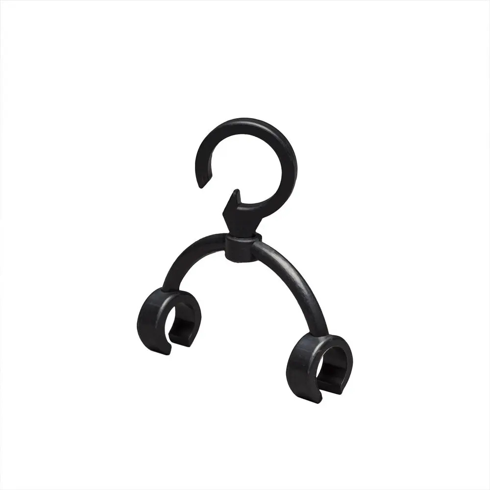 Konstsmide - crochets de suspension pour guirlande lumineuse 2378 - 2379 - 2396 - 2397 - 10 pièces - IP44 - noir