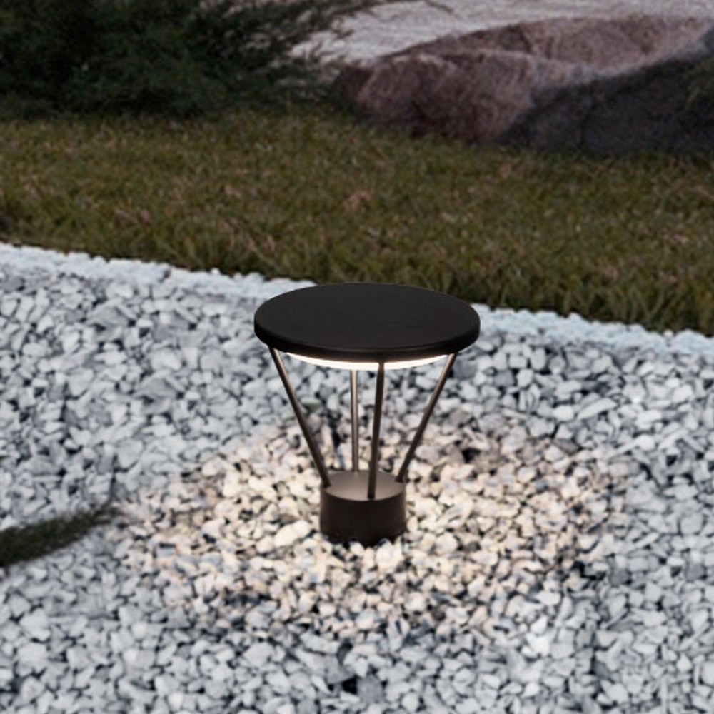 Nova Luce Virtus - lampe à poser - Ø cm - 16W LED inclus - IP65 - anthracite foncé