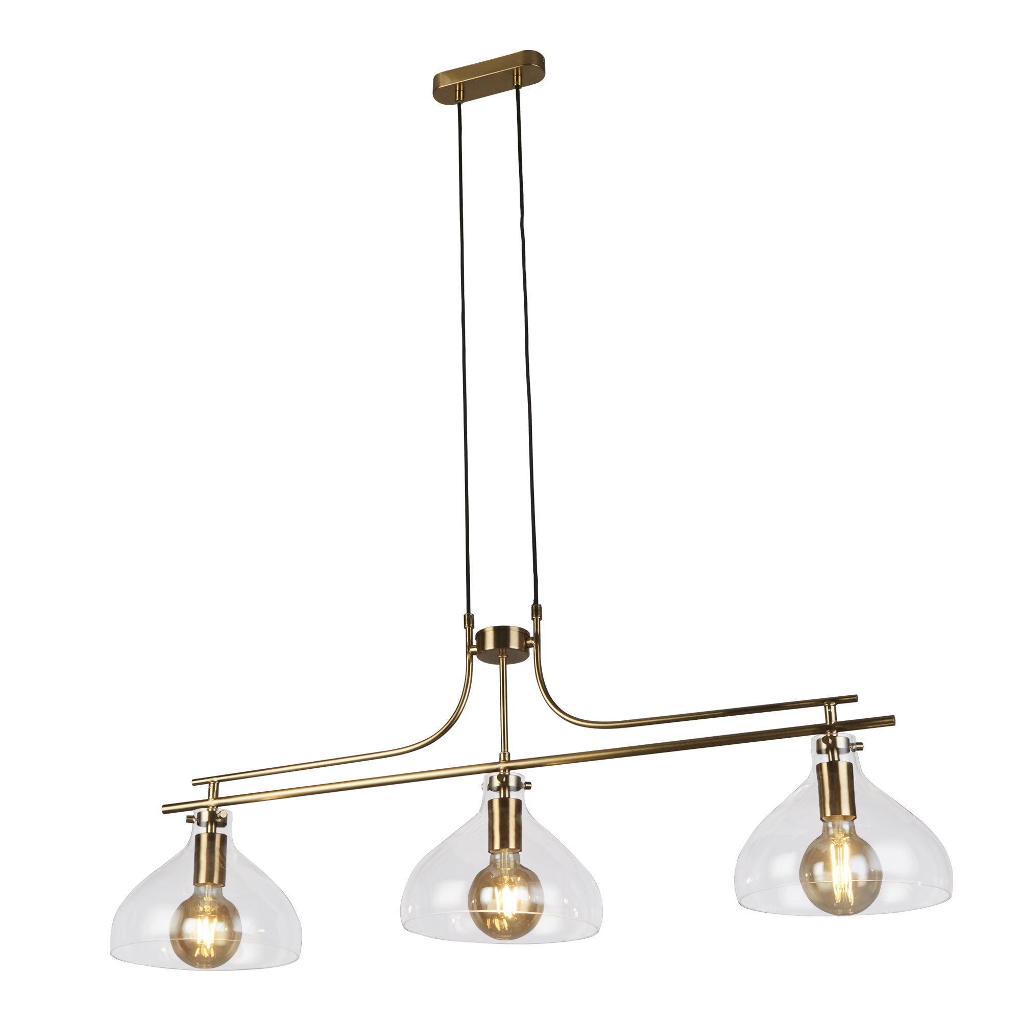 Searchlight Margarita - lampe suspendue - cm - laiton et transparent
