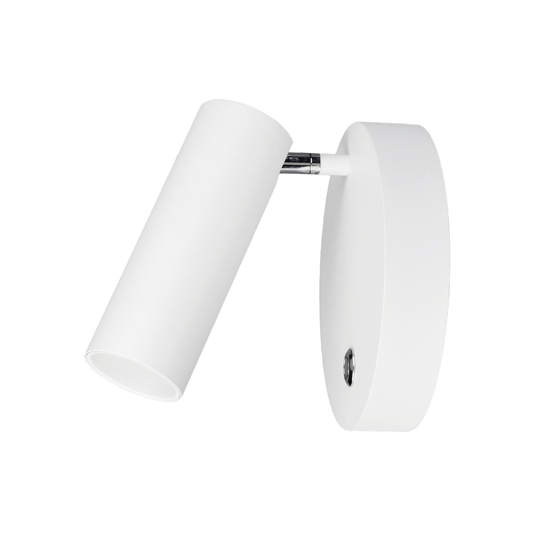 Nova Luce Umberto - applique avec interrupteur - Ø cm - blanc