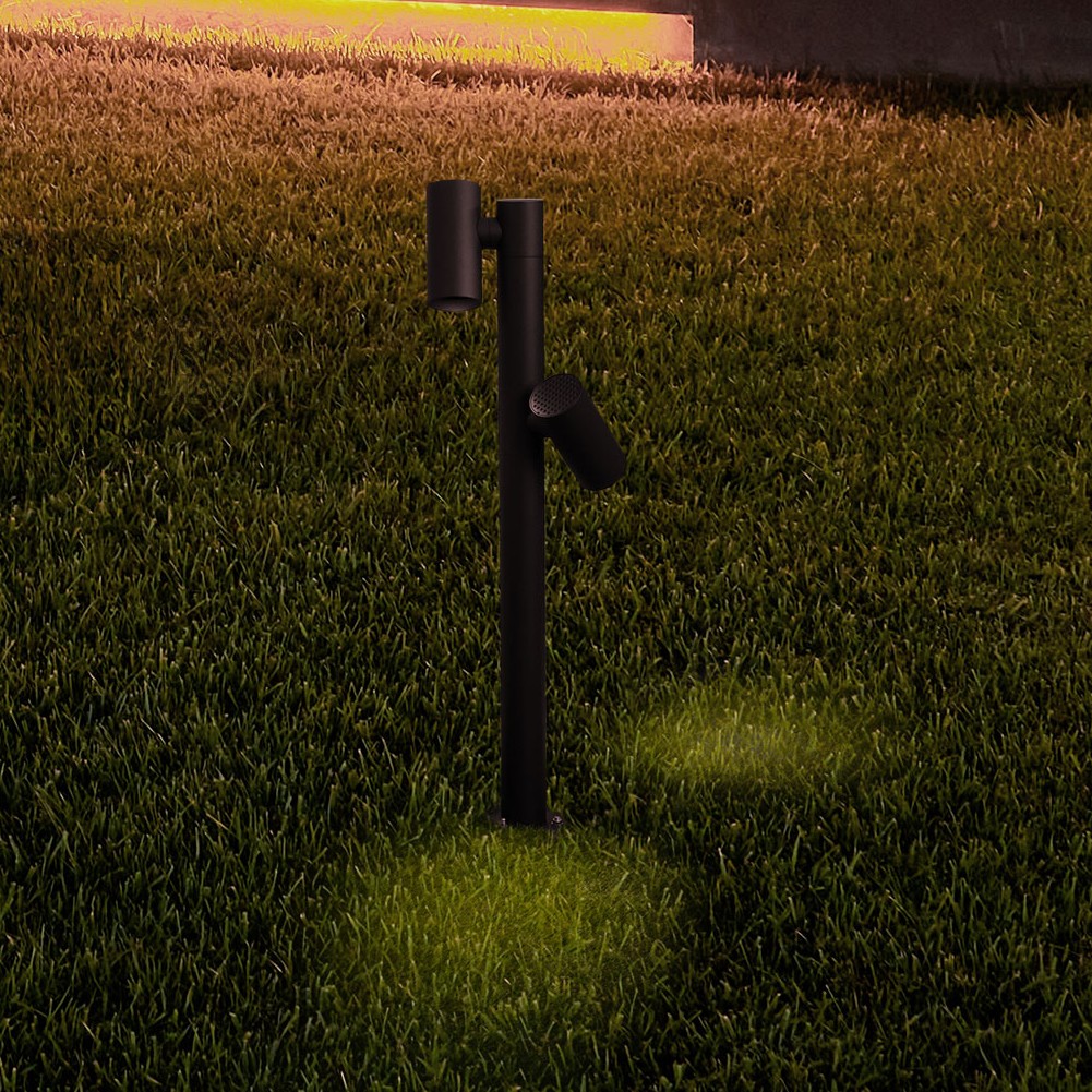 Nova Luce Pec - lampe de jardin - Ø cm - 13W LED inclus - IP65 - noir sablé