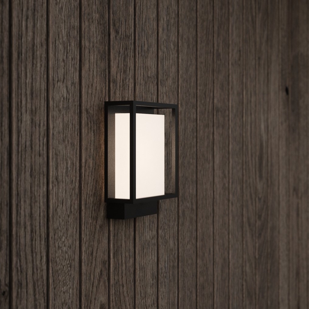 Nordlux Nestor - applique murale extérieure - 14,7 x 22,1 cm - 8W LED inclus - IP44 - noir
