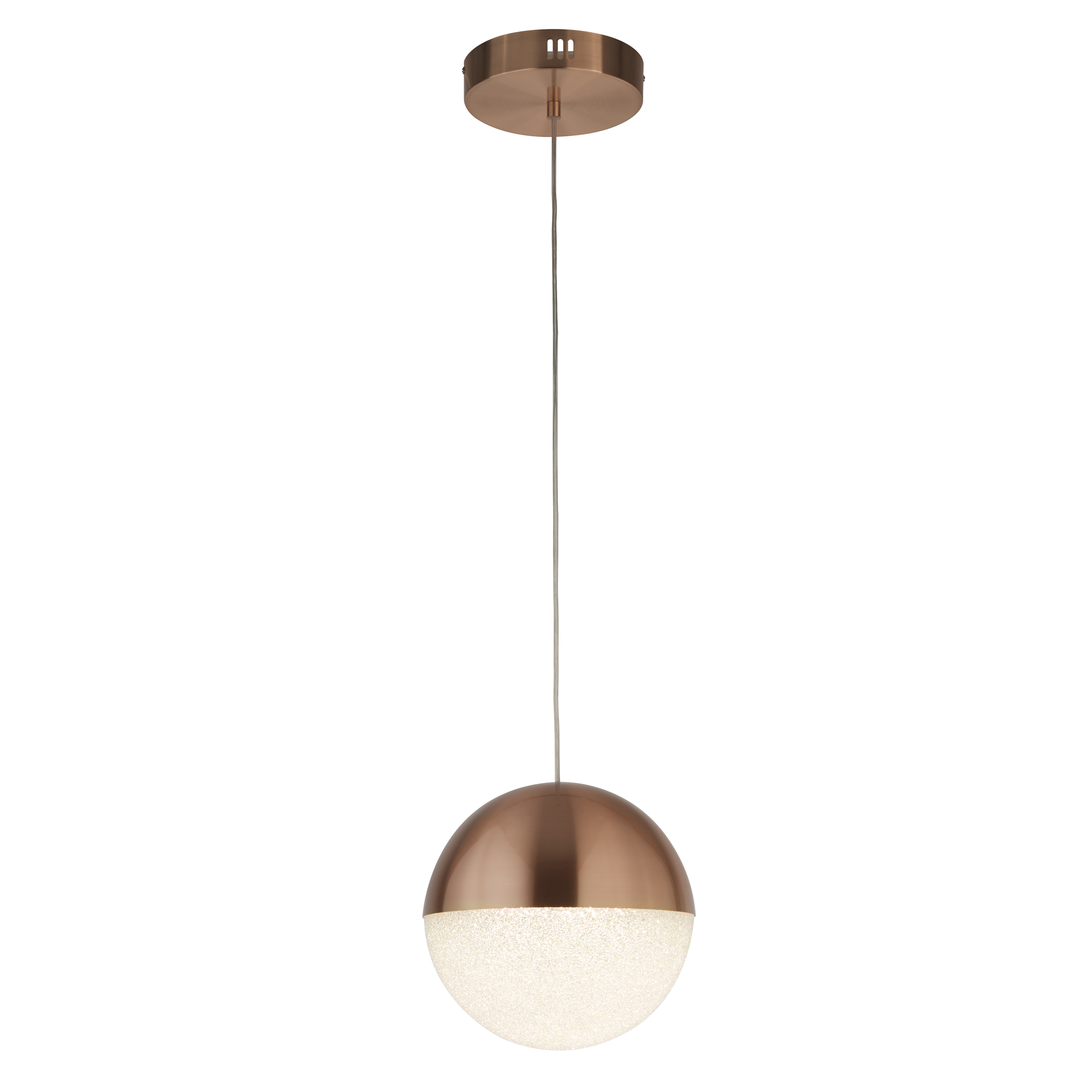 Searchlight Marbles - lampe suspendue - Ø cm - 22W LED dimmable inclus - cuivre