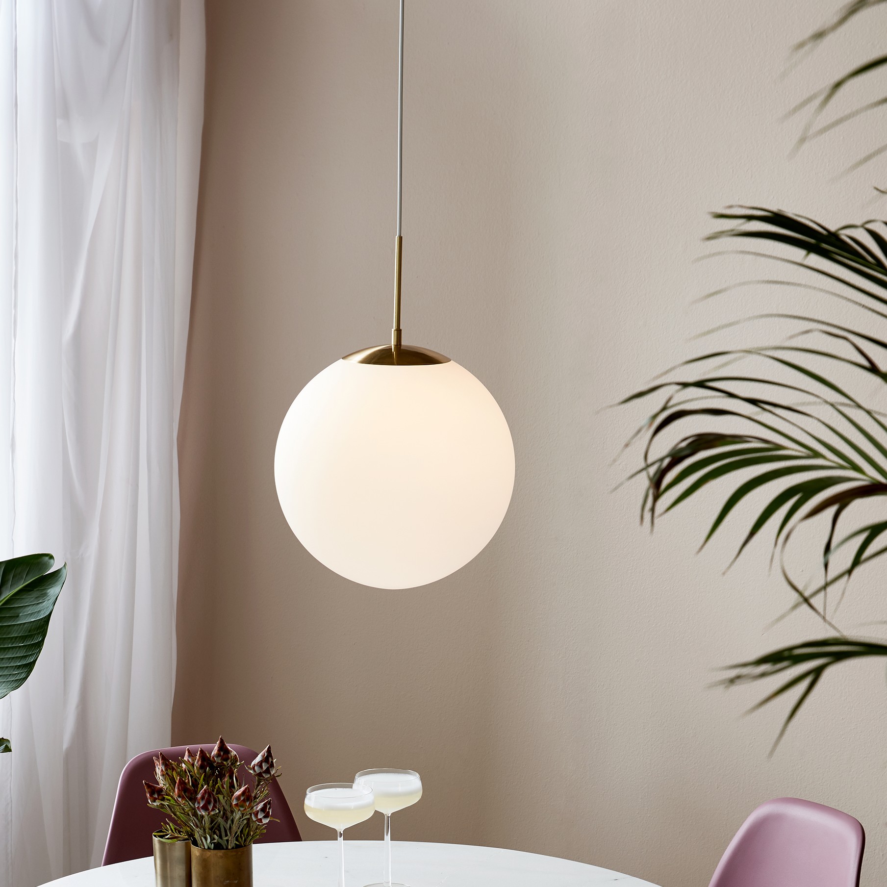 Nordlux Grant - lampe suspendue - Ø cm - laiton et blanc opale — vue 3