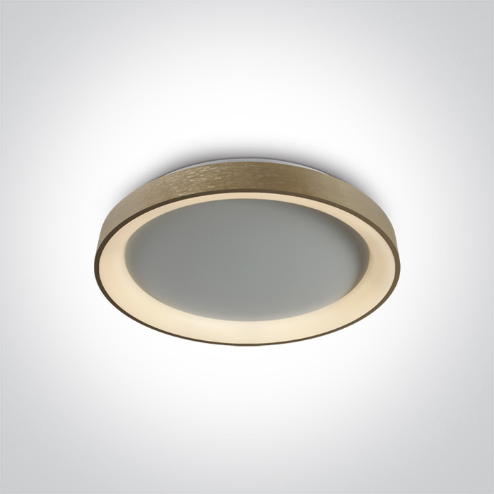 ONE Light LED Decorative Plafo - plafonnier - Ø 37,5 x 5,7 cm - 30W LED dimmable inclus - or brossé