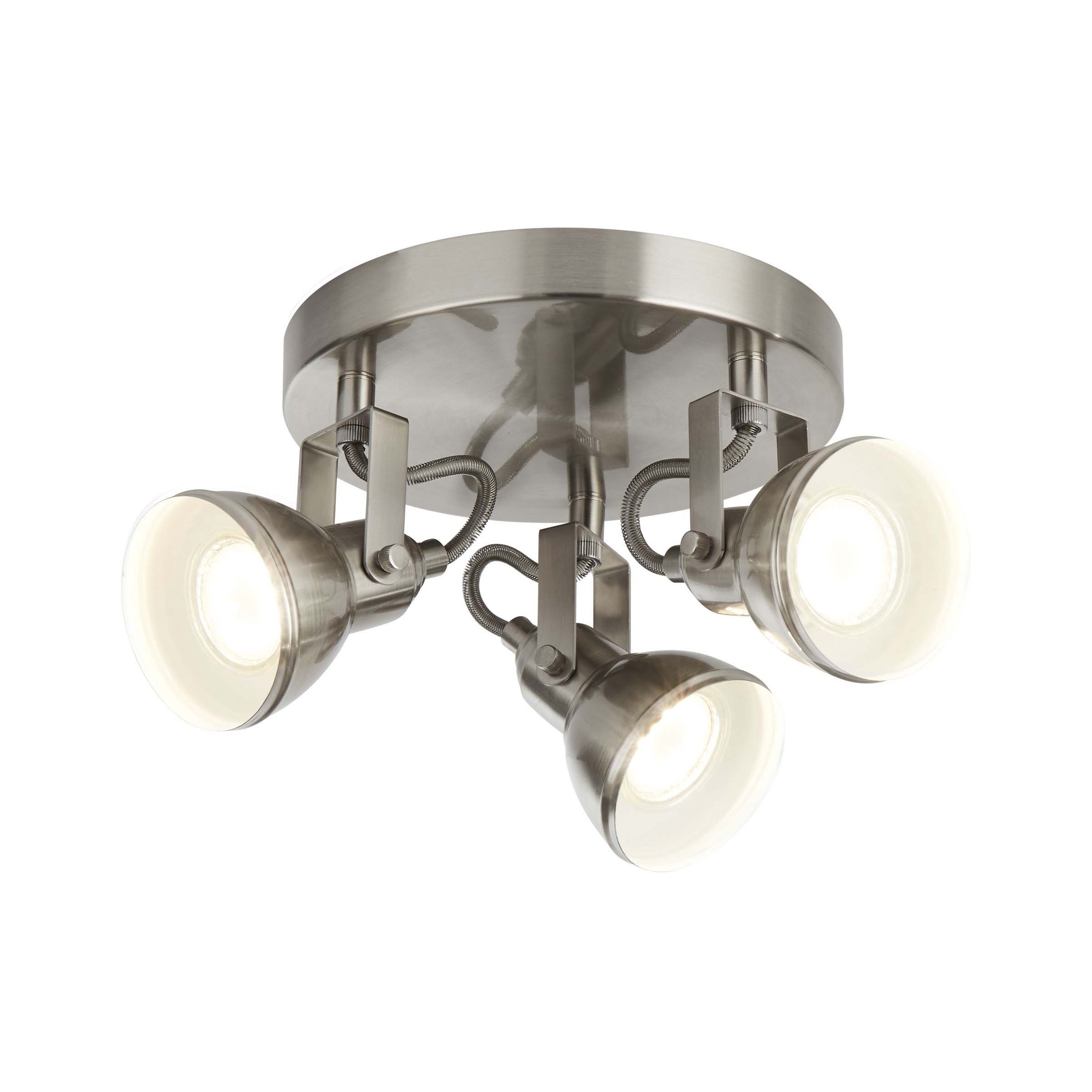 Searchlight Focus - spot en saillie 3L - Ø ,5 cm - argent satiné