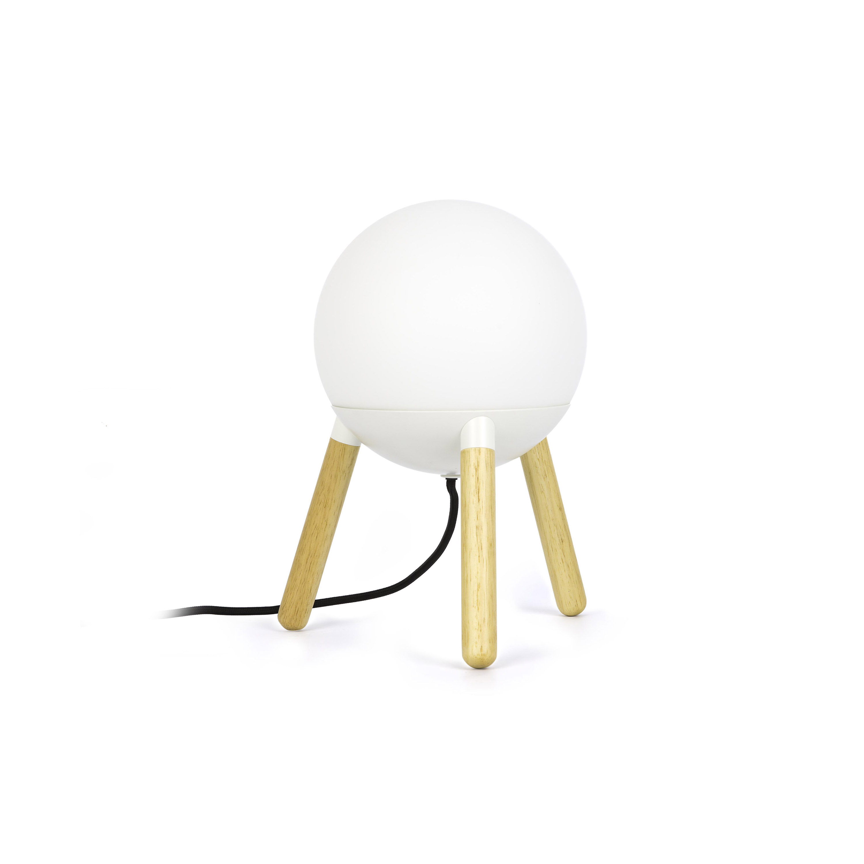 Faro Mine - lampe à poser - Ø cm - blanc mat et brun clair - polycarbonate