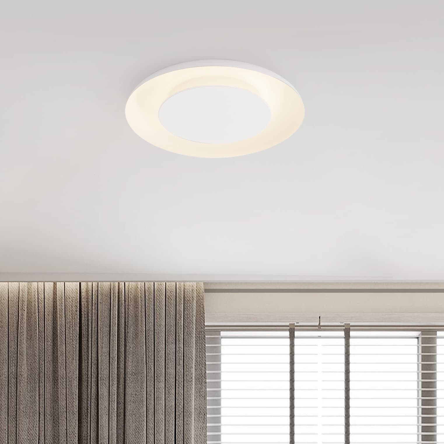 Nova Luce Epos - plafonnier - Ø cm - 38W dimmable LED inclus - blanc sablé