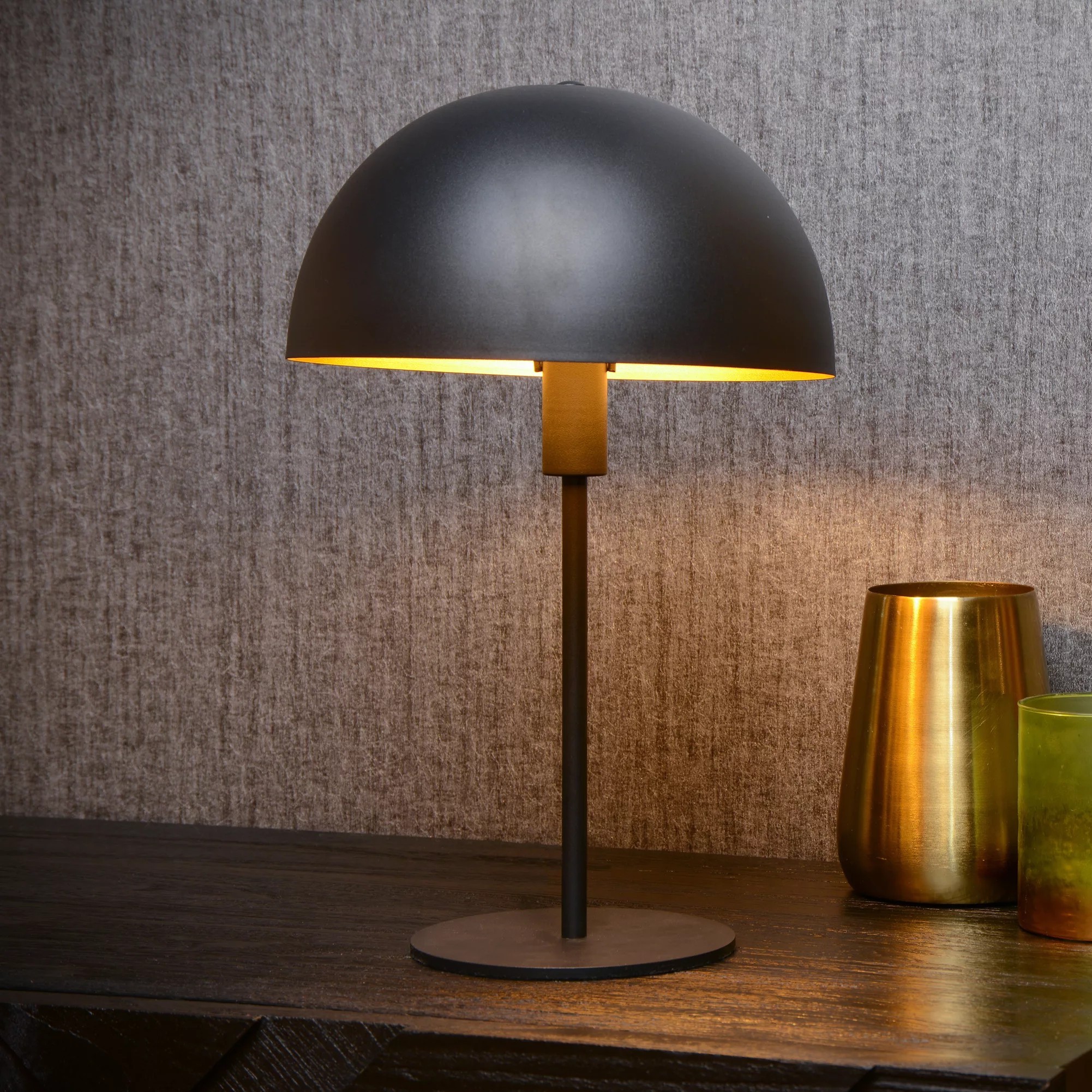 Lucide Siemon - lampe à poser - Ø25 x - noir