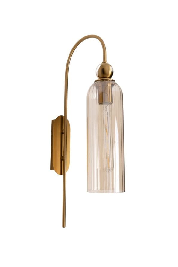 Maxlight Campanila - applique en saillie - cm - laiton et verre ambré