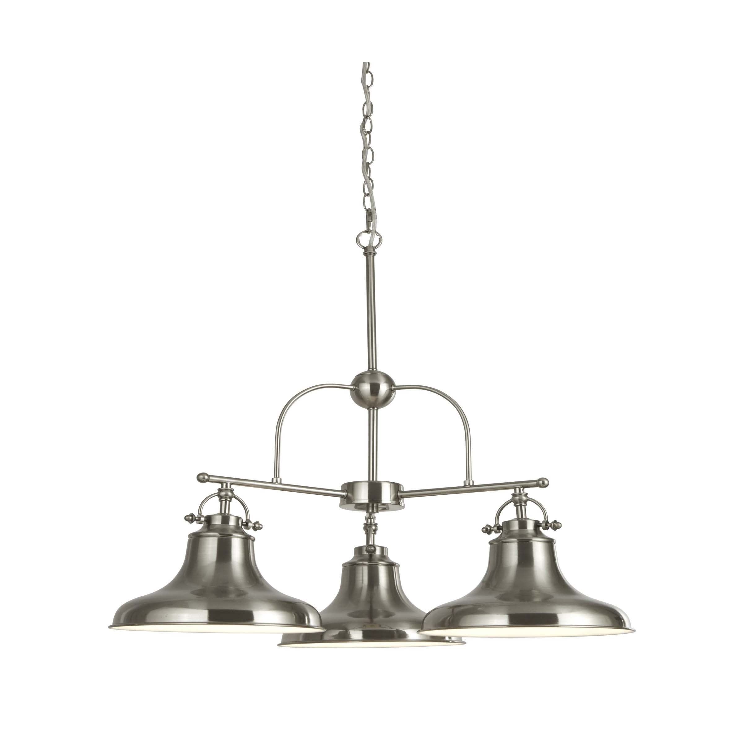 Searchlight Dallas - lampe suspendue - Ø cm - argent satiné — vue 3