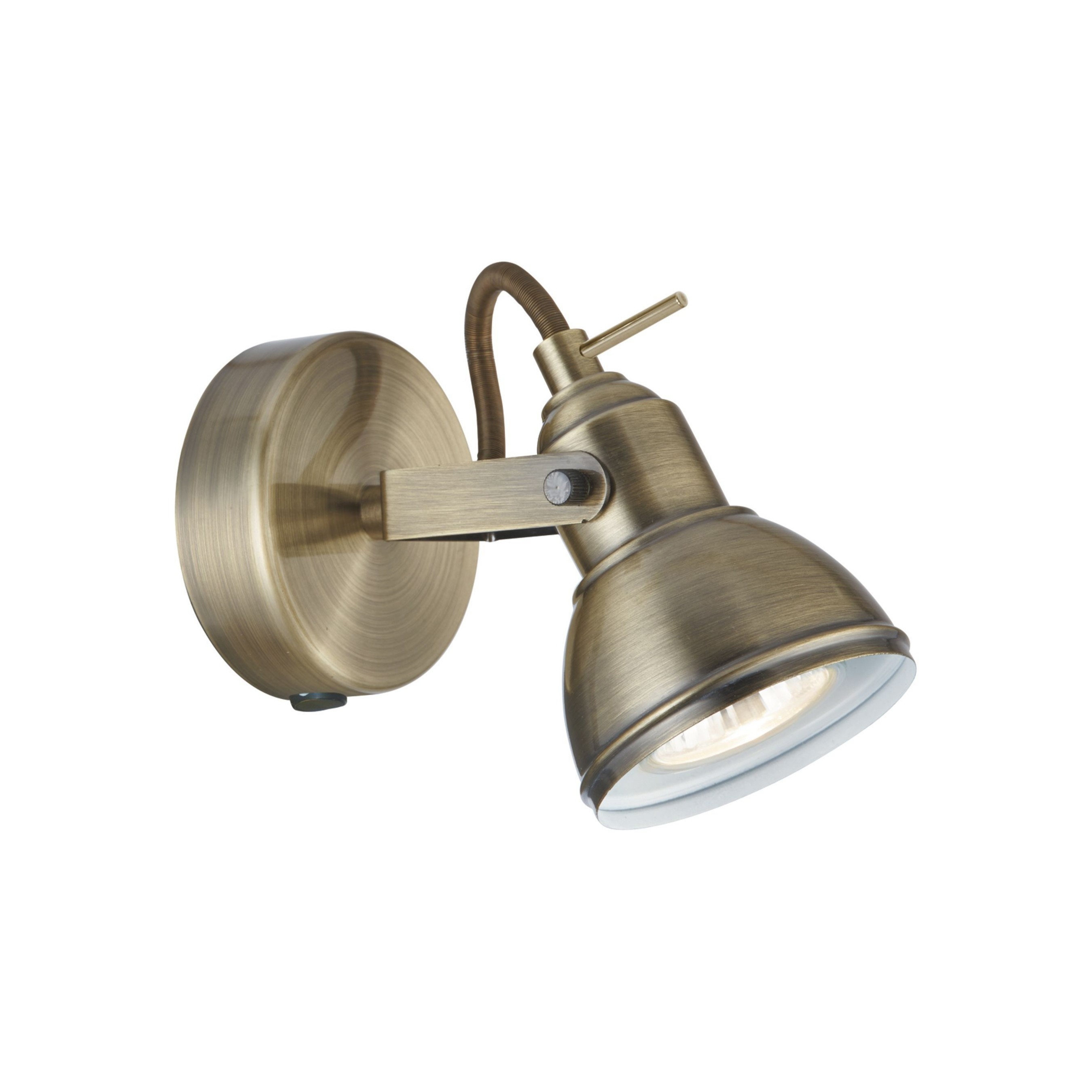 Searchlight Focus - applique murale avec interrupteur - cm - laiton antique