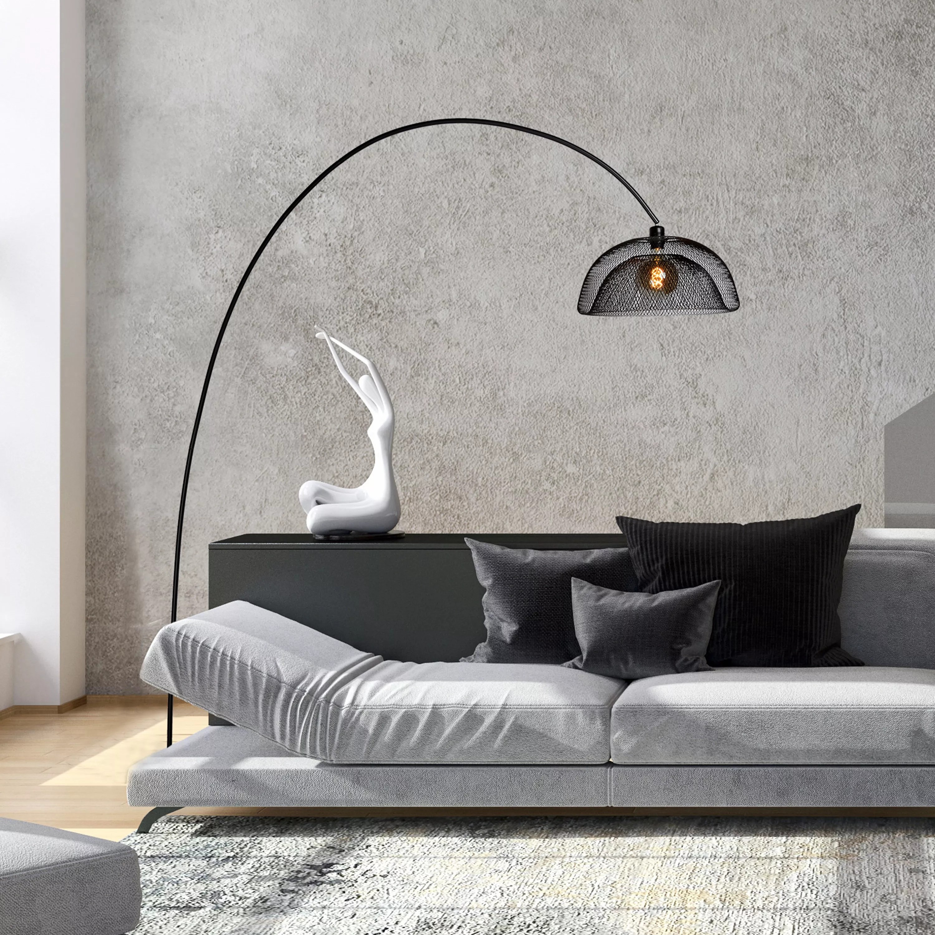 Lucide Mesh - lampadaire - - noir