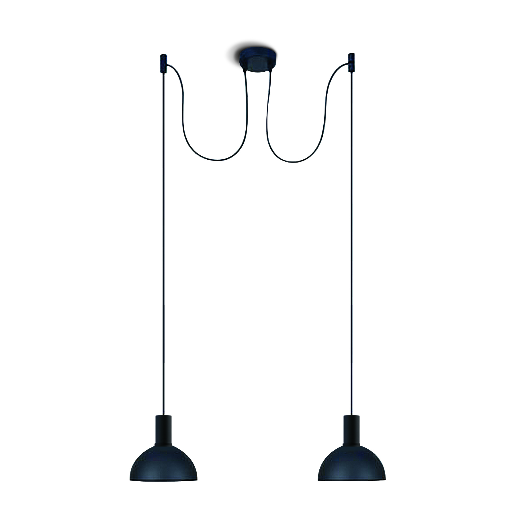 ONE Light E27 Round 2L - lampe suspendue - Ø ,5 cm - noir