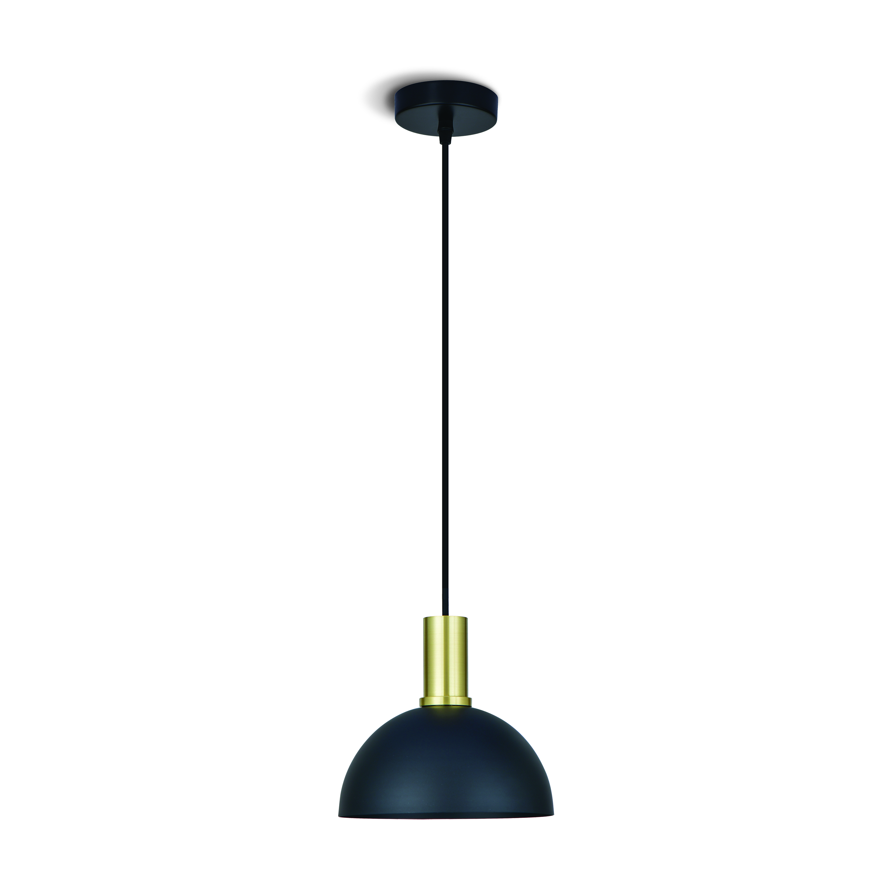 ONE Light E27 Round - lampe suspendue - Ø ,5 cm - laiton brossé