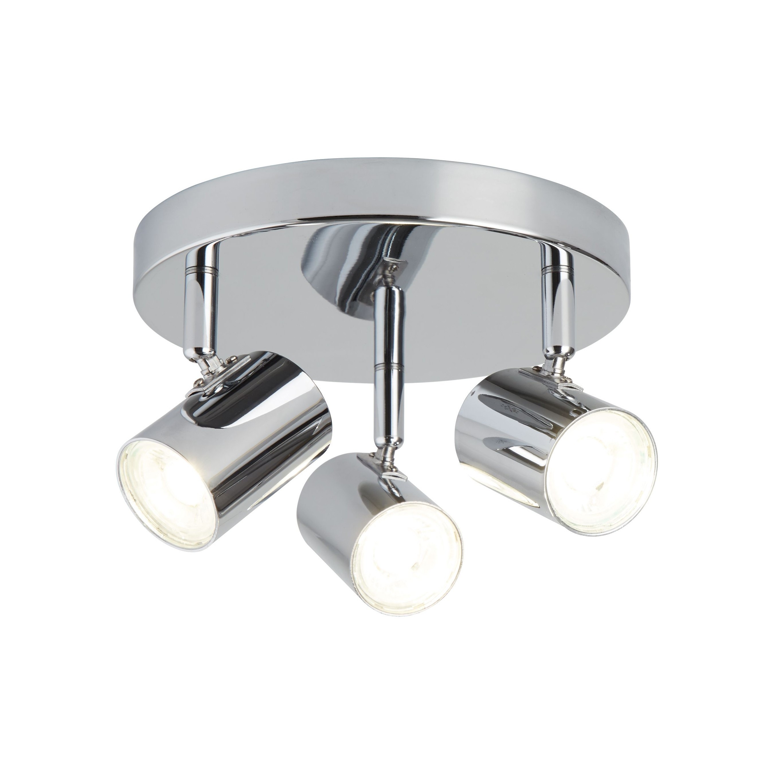 Searchlight Rollo - spot apparent 3L - Ø cm - W LED dimmable inclus - chrome
