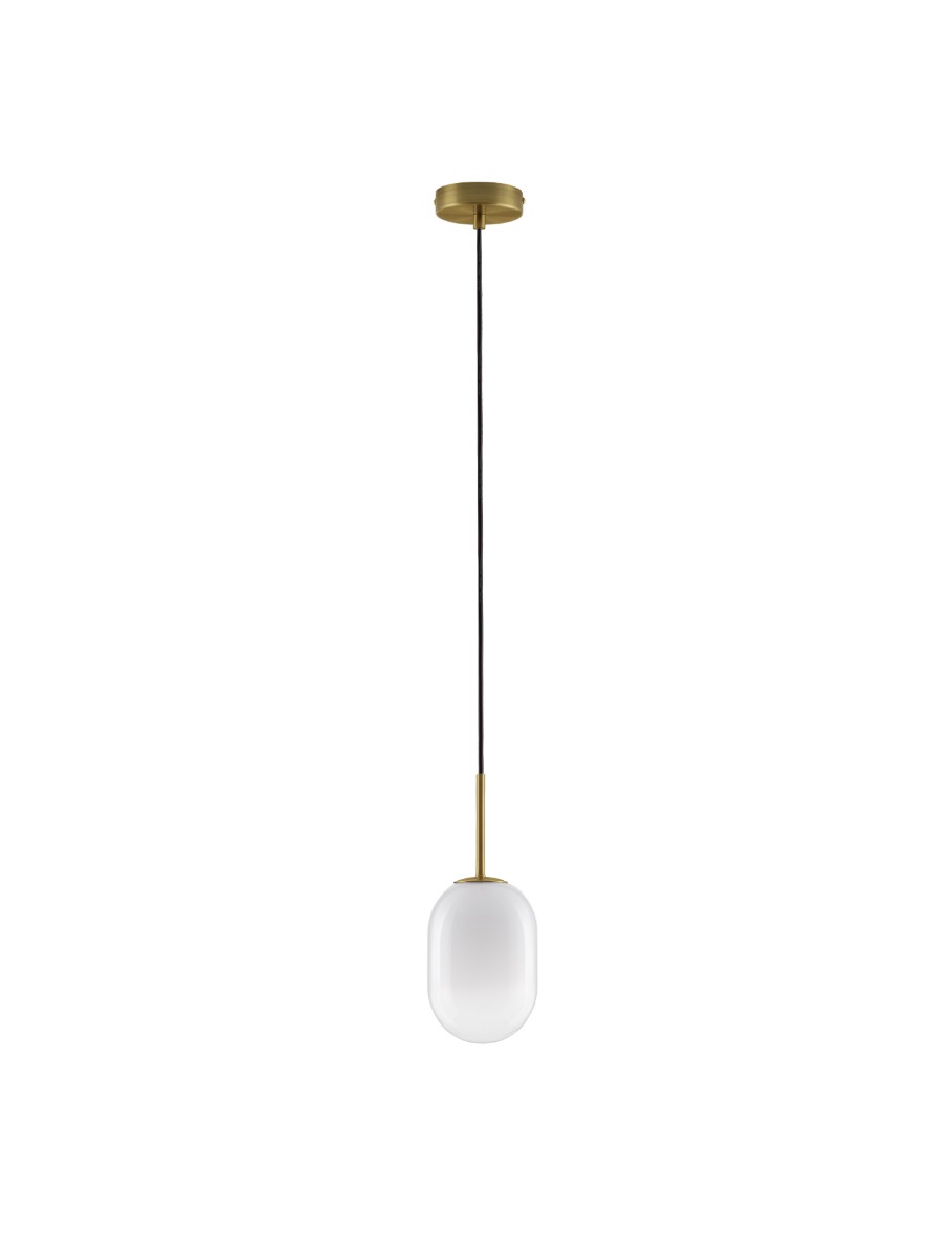 Nova Luce Chrysi - lampe suspendue - Ø cm - laiton doré et blanc — vue 3