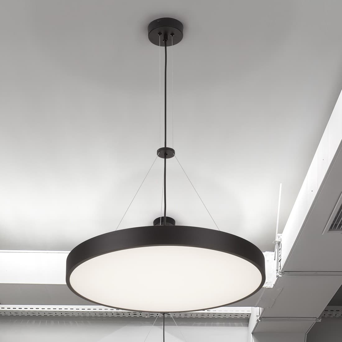 Nova Luce Perfect Profile - lampe suspendue - Ø cm - 24W LED dimmable inclus - noir