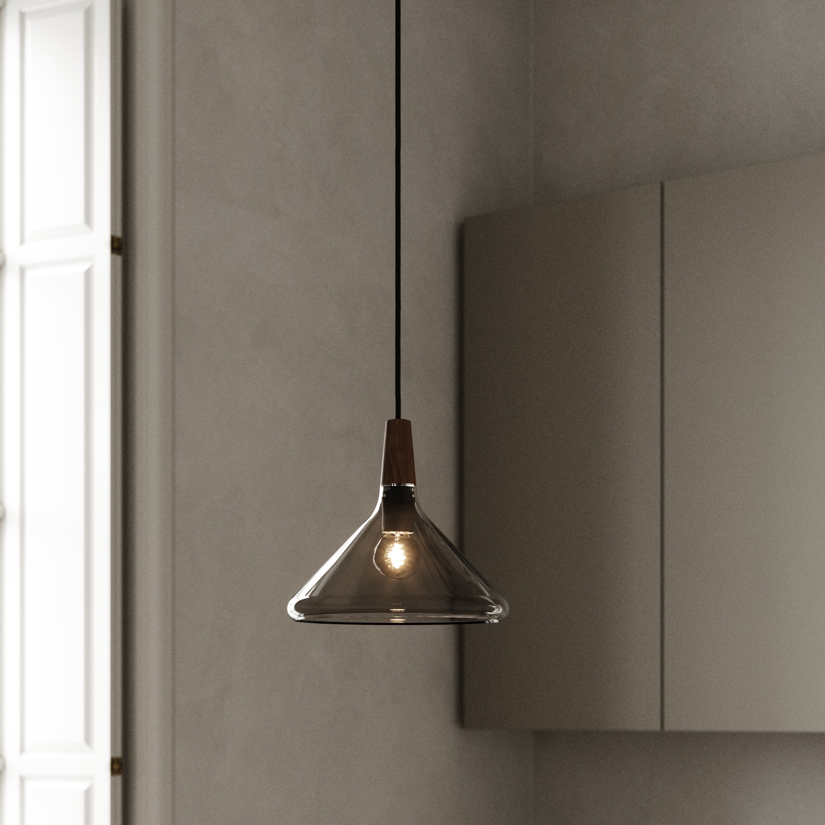Design for the People Nori 27 - lampe suspendue - Ø ,5 cm - verre fumé