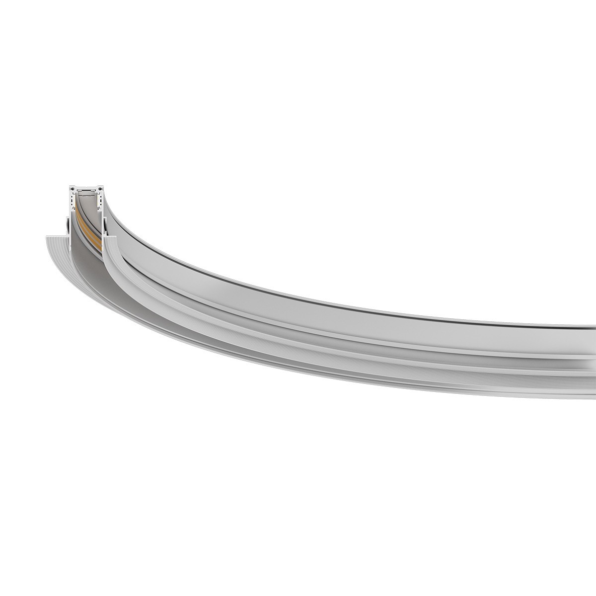VK Lighting Eiva - système de rail magnétique - Profil encastré courbé R40 pour plaques de plâtre de 12 mm - 5,48 x 5, - dimmable DALI - blanc