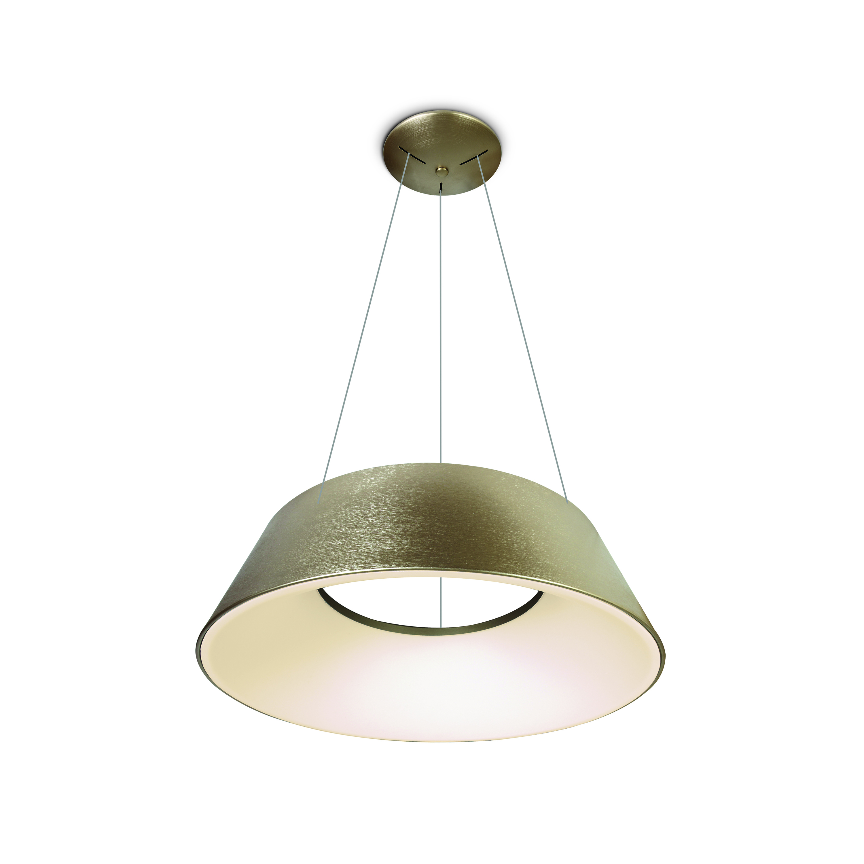 ONE Light Mushroom - lampe suspendue - Ø ,5 cm - 60W LED inclus - or brossé