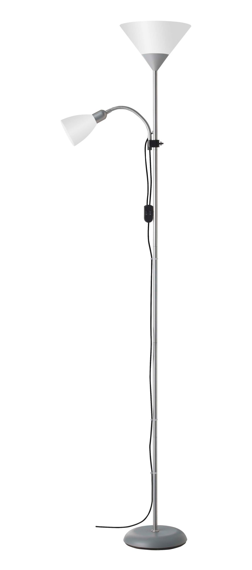 MODÈLE D’EXPOSITION - Brilliant Spari 4 - lampadaire - - argent et blanc