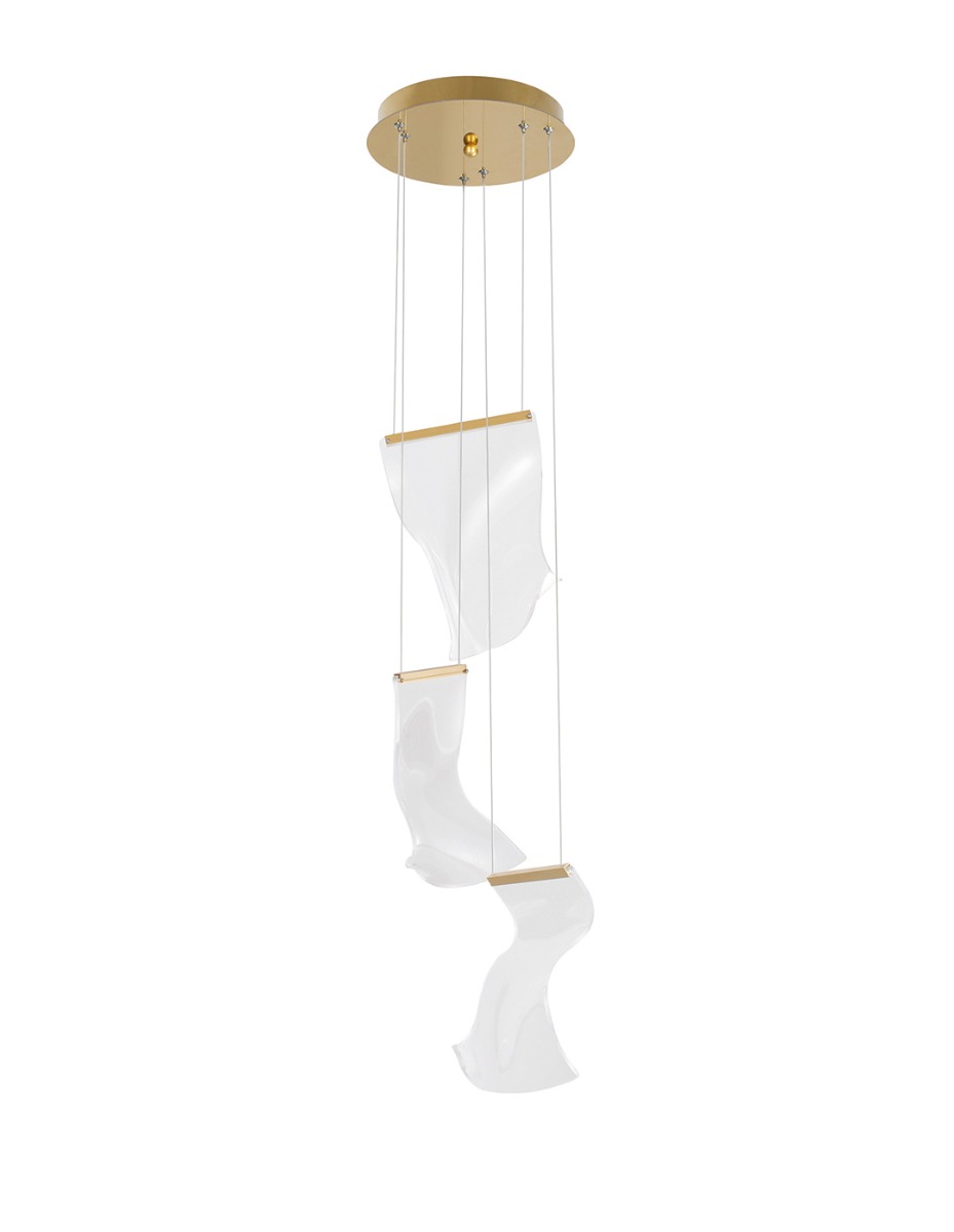 Nova Luce Siderno - lampe suspendue - Ø cm - 16W LED inclus - or