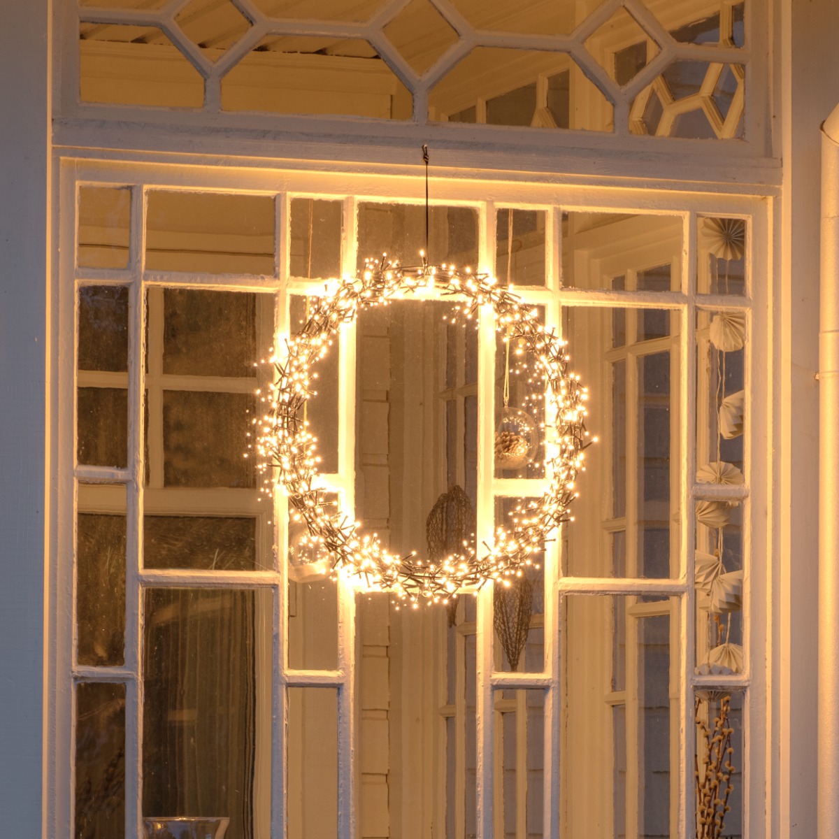 Konstsmide Christmas lights - Couronne de Noël LED - Ø cm - IP44 - noir