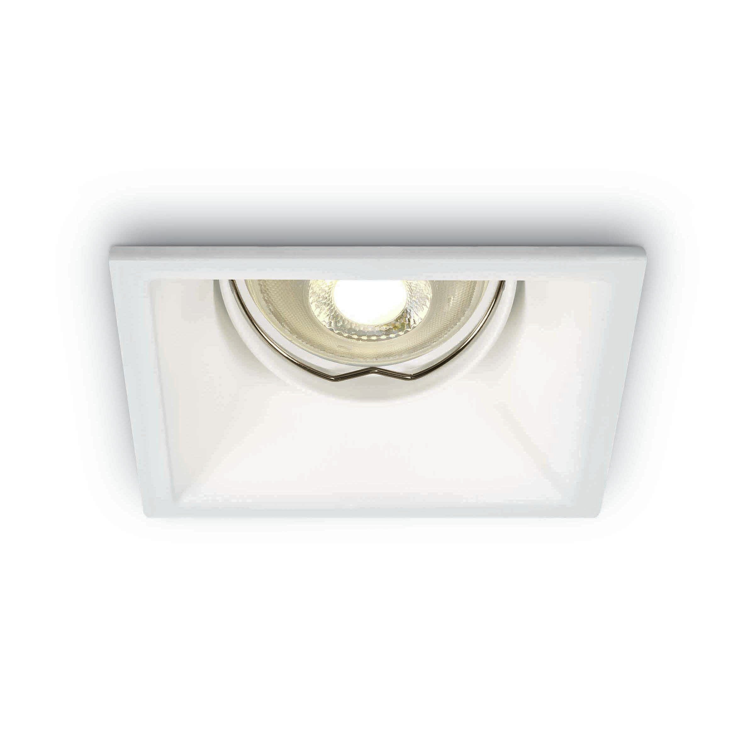 ONE Light Dark Light Square Spots - spot encastrable - mm, mm format encastrable - blanc