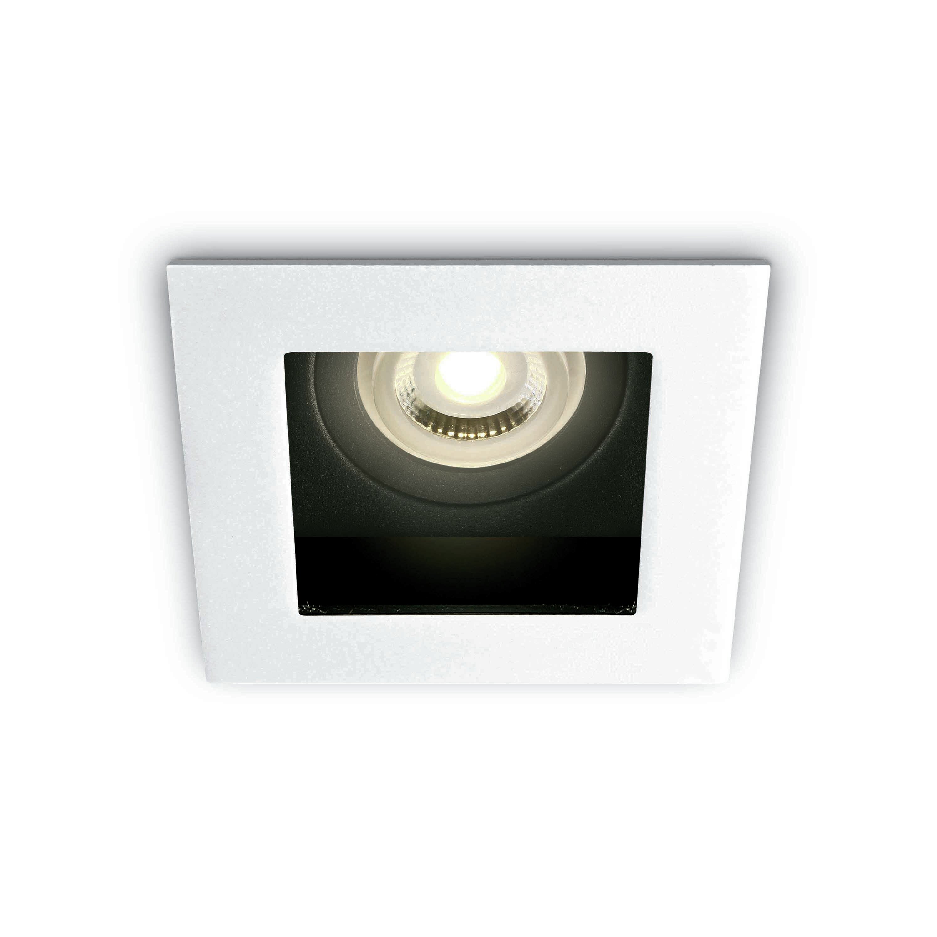 ONE Light Dark Light Square - spot encastrable - mm, mm format encastrable - blanc
