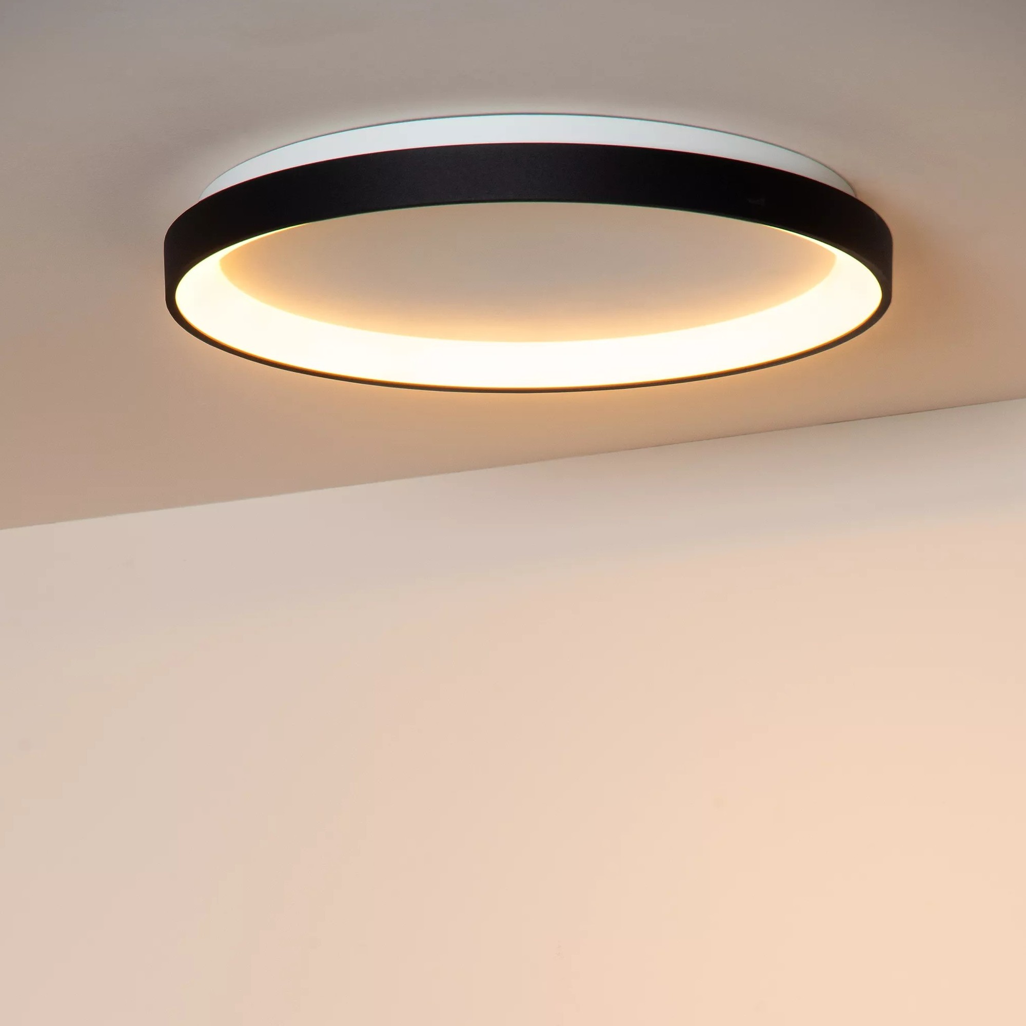 Lucide Vidal - plafonnier - Ø cm - 38W LED inclus - noir