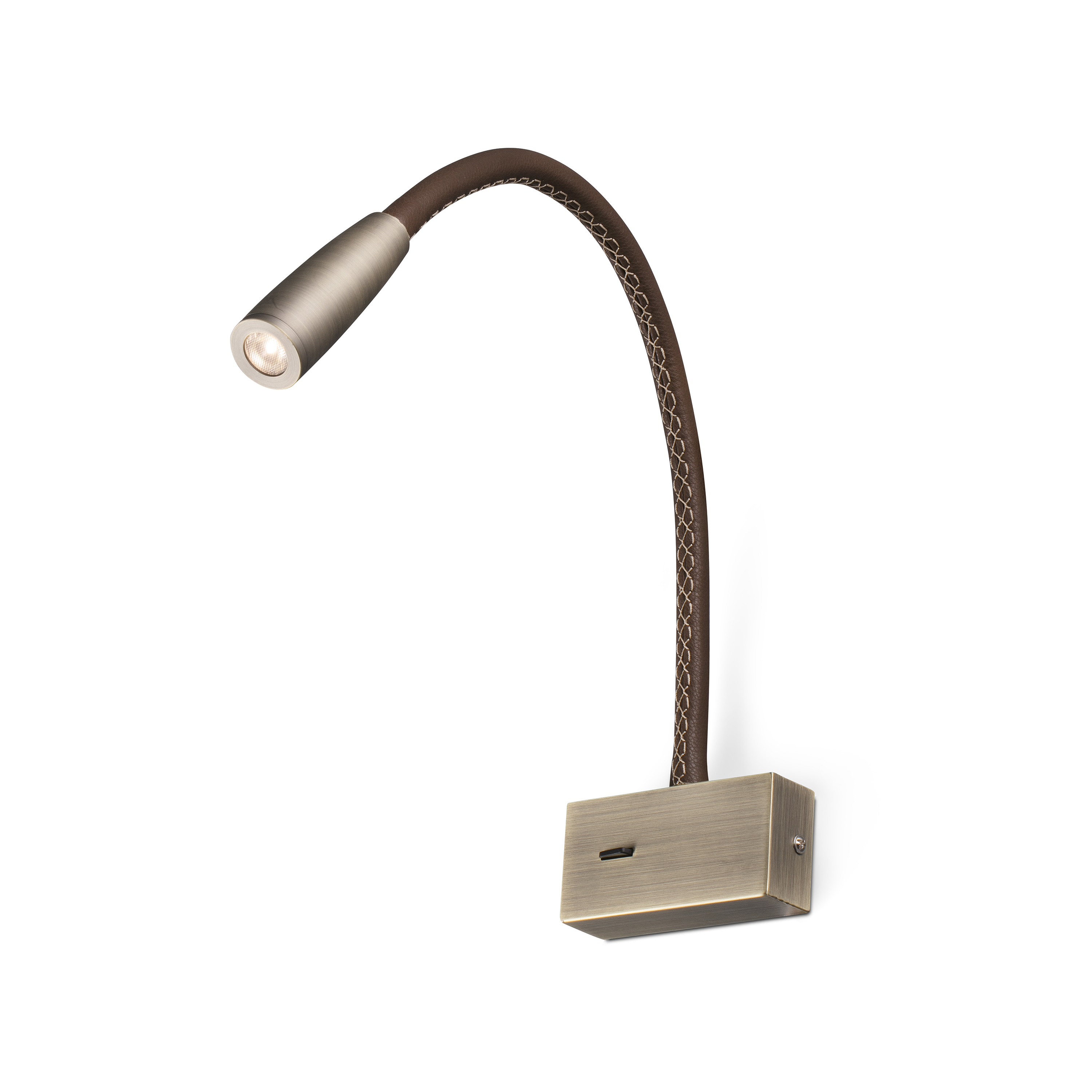 Faro Lead - applique murale avec interrupteur - cm - 3W LED inclus - bronze et brun