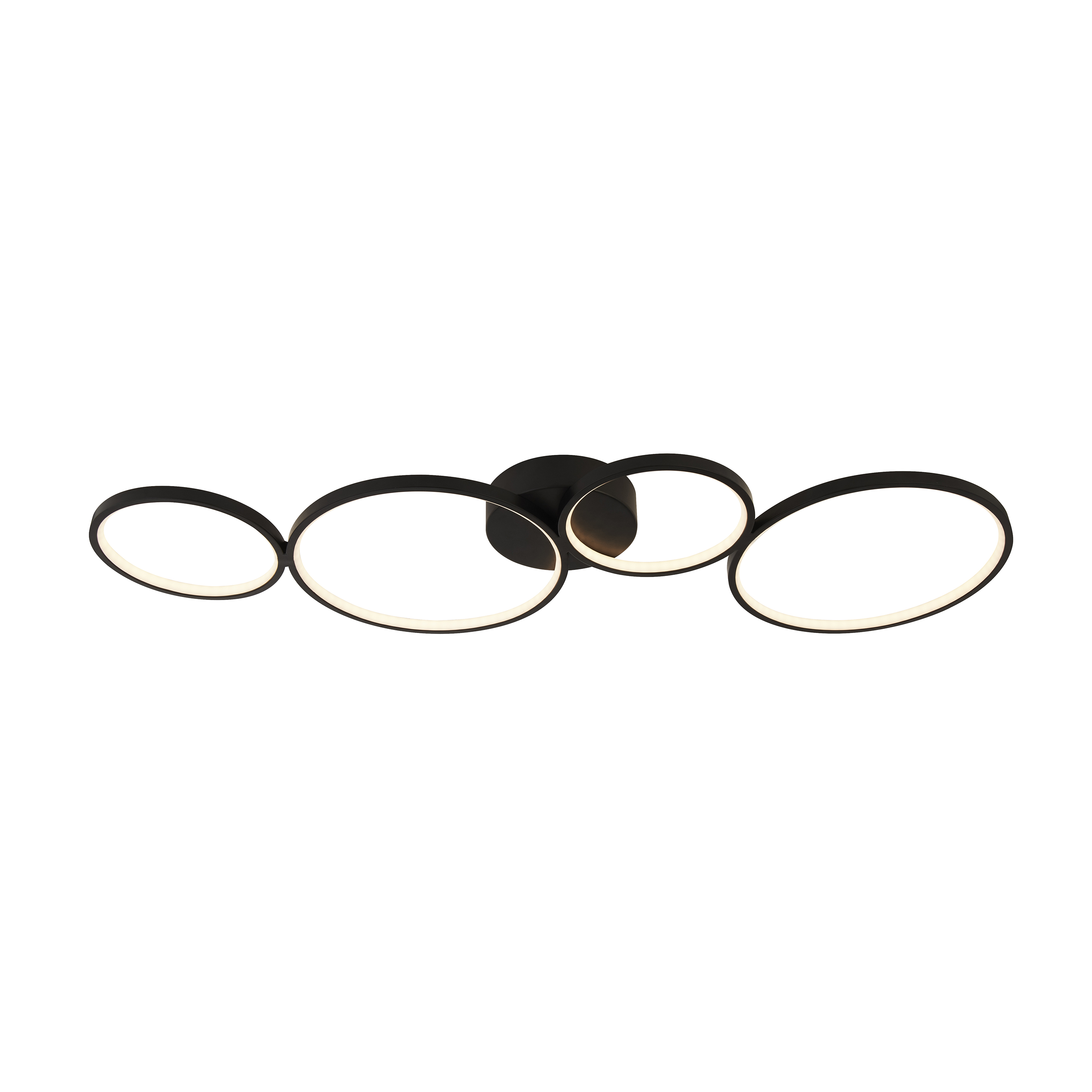 Searchlight Cirque - plafonnier - x 5,5 cm - 34W LED dimmable inclus - noir et blanc mat