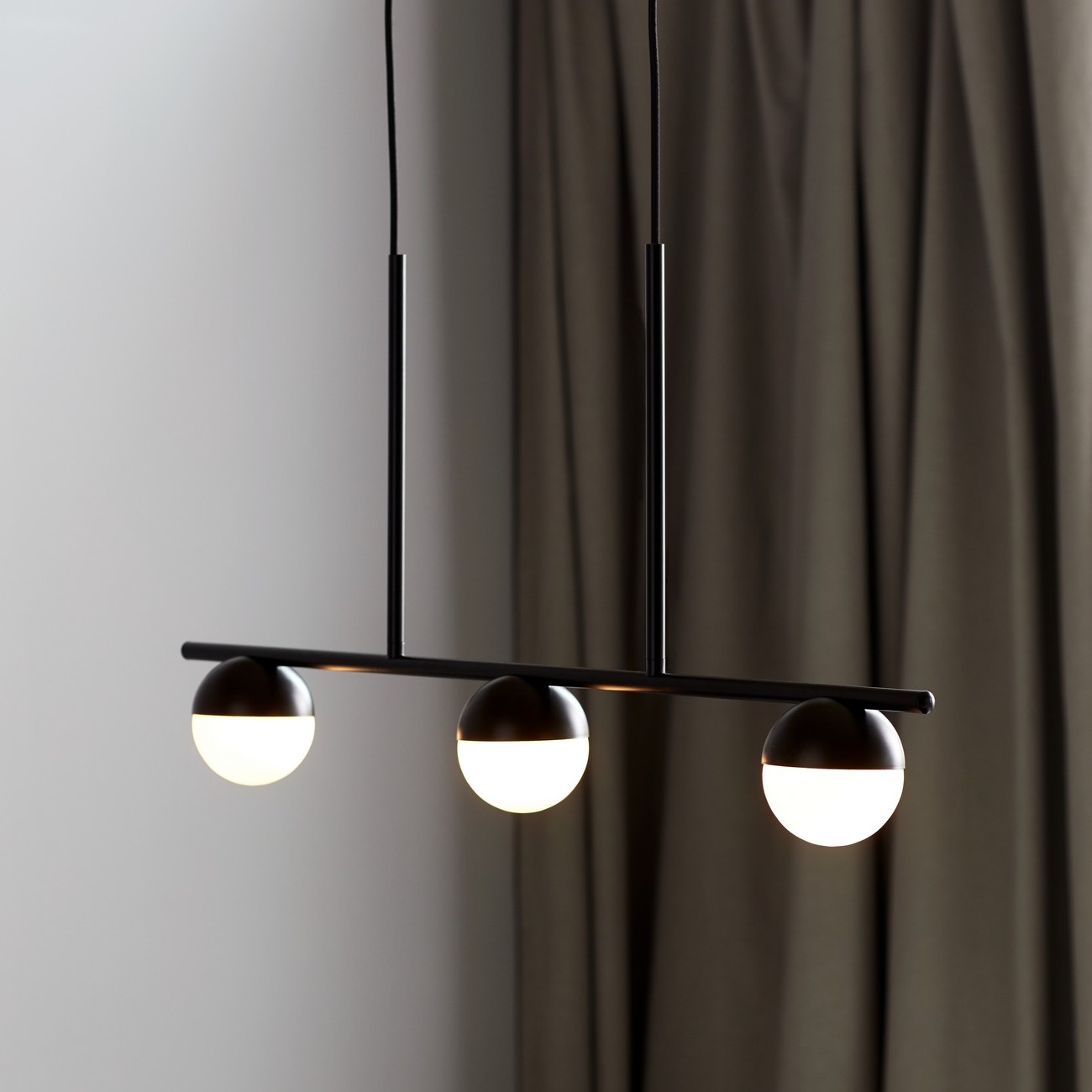 Nordlux Contina - lampe suspendue - x 241,3 cm - noir et blanc opale
