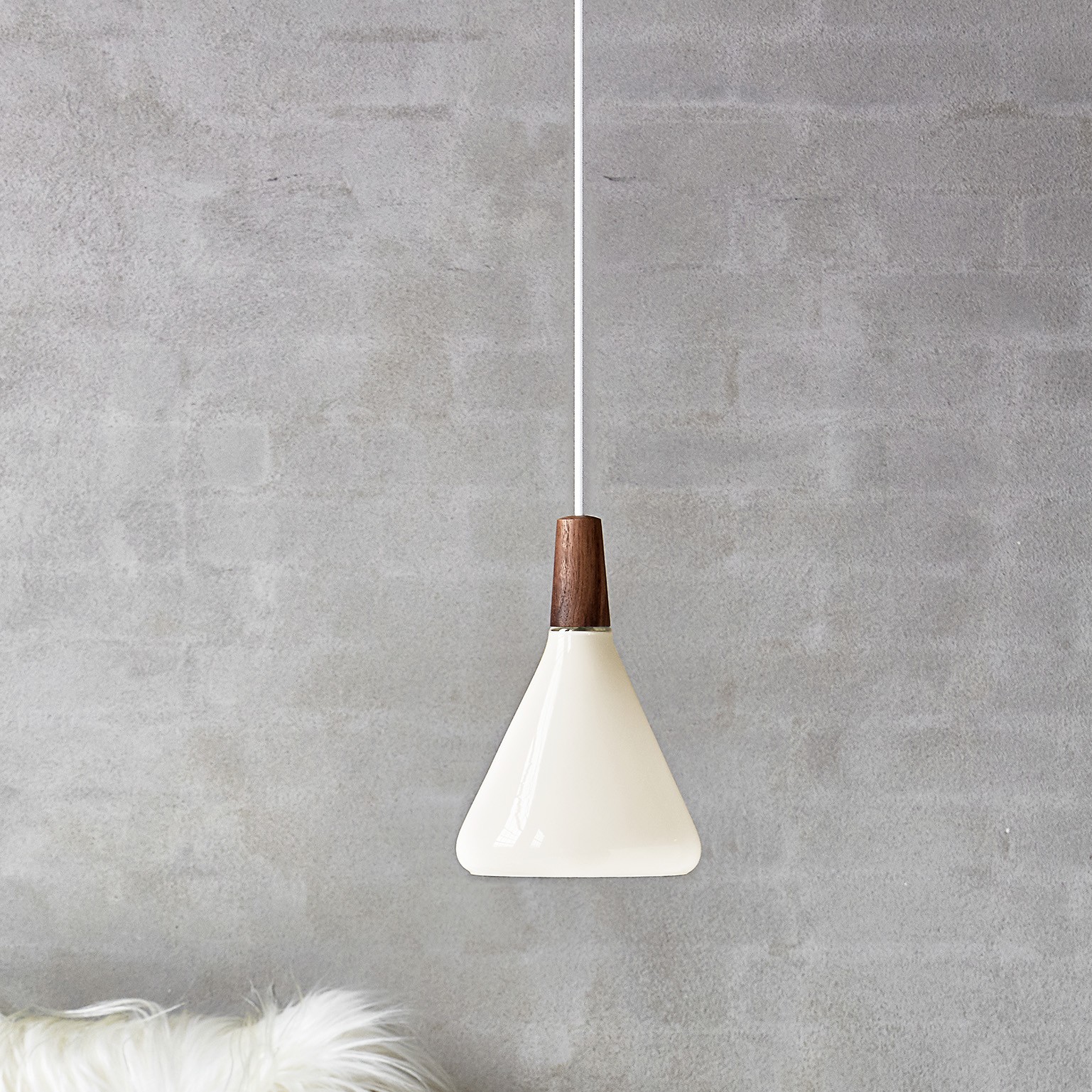 Design for the People Nori 18 - lampe suspendue - Ø ,5 cm - verre blanc