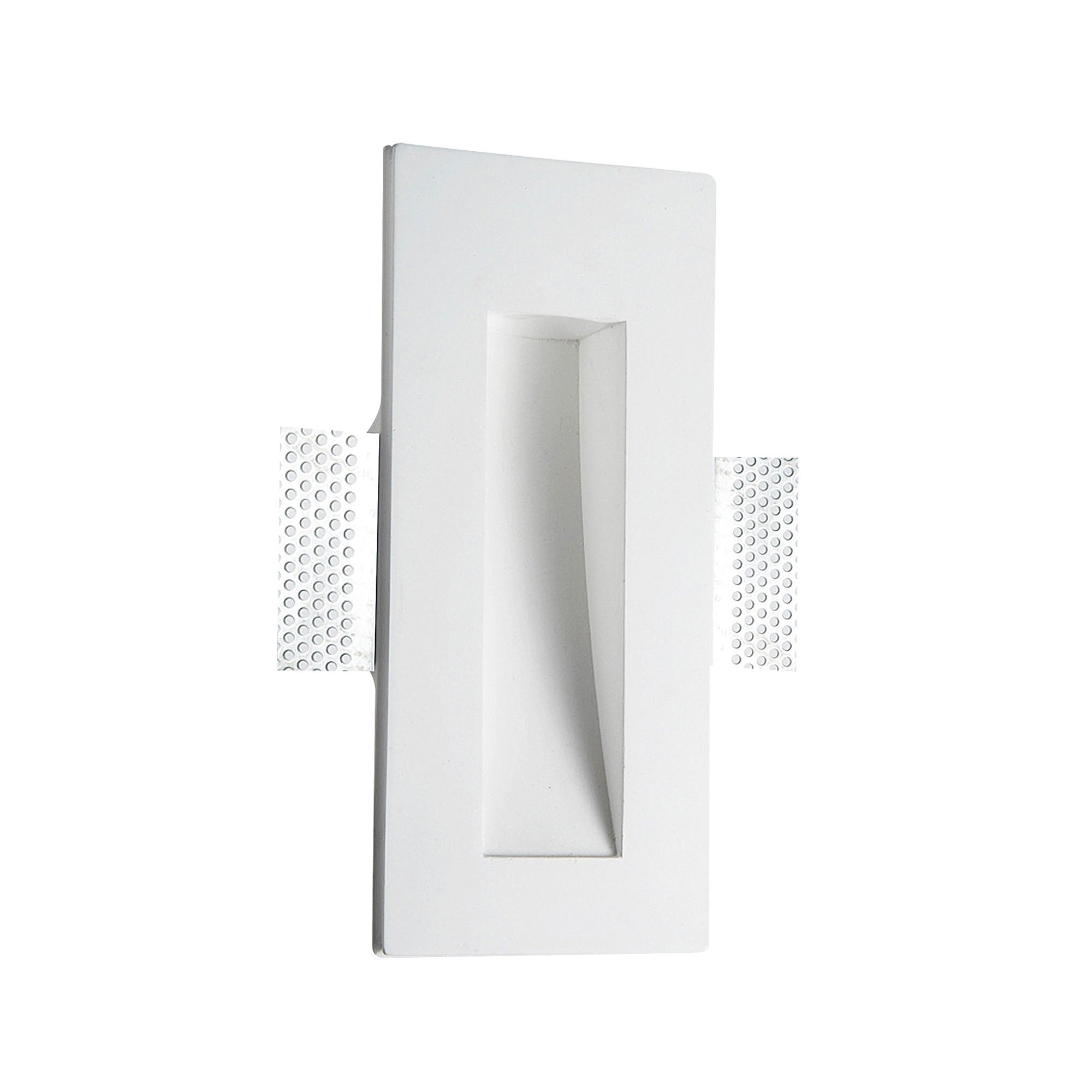 Nova Luce Eurona - applique encastrée - 24,5 x 10,8 cm - 1W LED inclus - crépi blanc