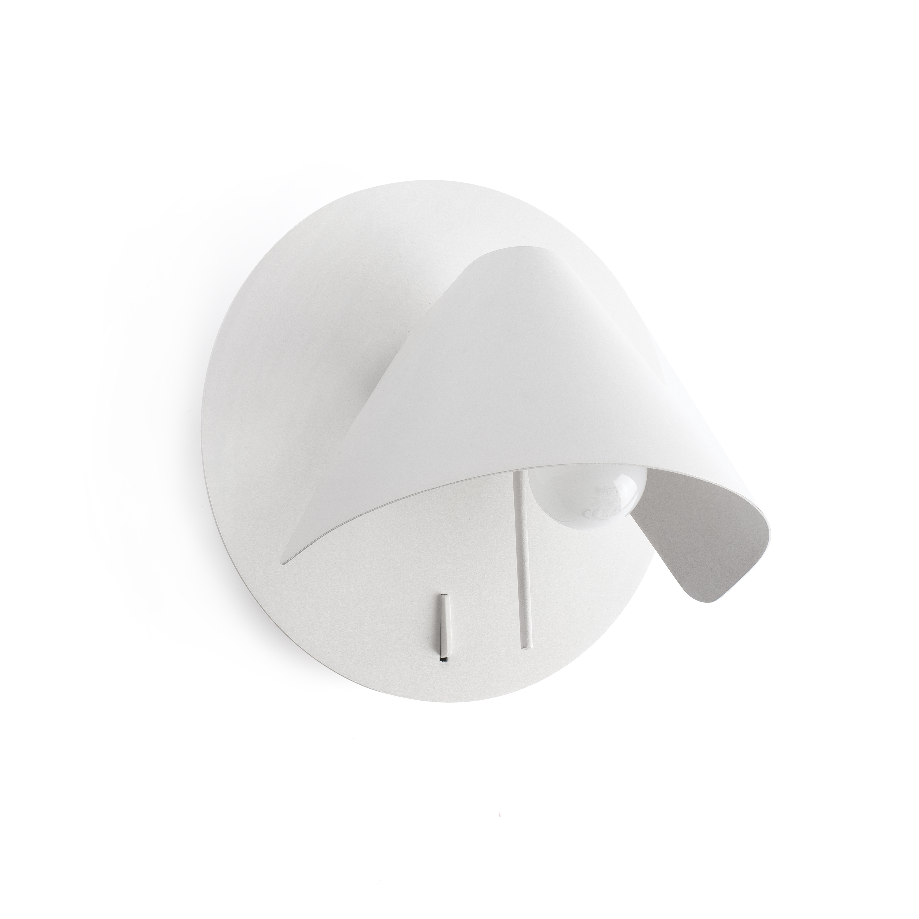 Faro Noon - applique murale avec interrupteur - Ø 21,1 x - blanc mat