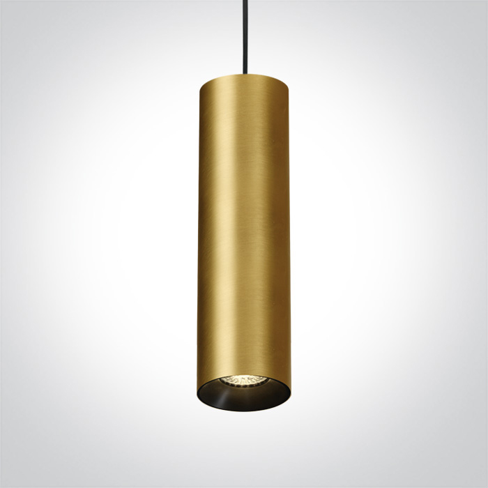 ONE Light Cylinder - lampe suspendue - Ø 7,5 x - laiton brossé — vue 3