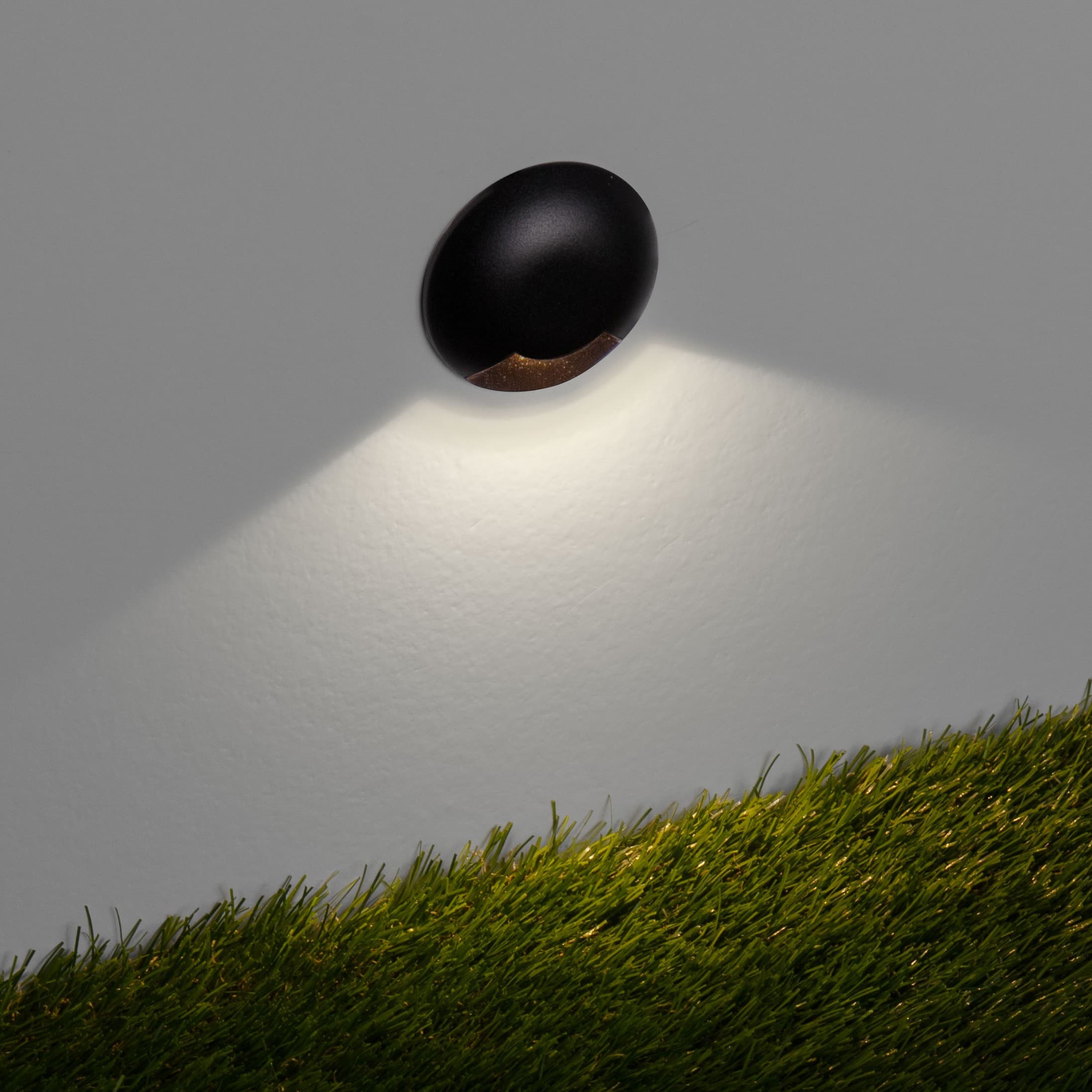 Nova Luce Eris - applique encastrée - Ø ,4 cm - 1W LED inclus - IP67 - noir sablé