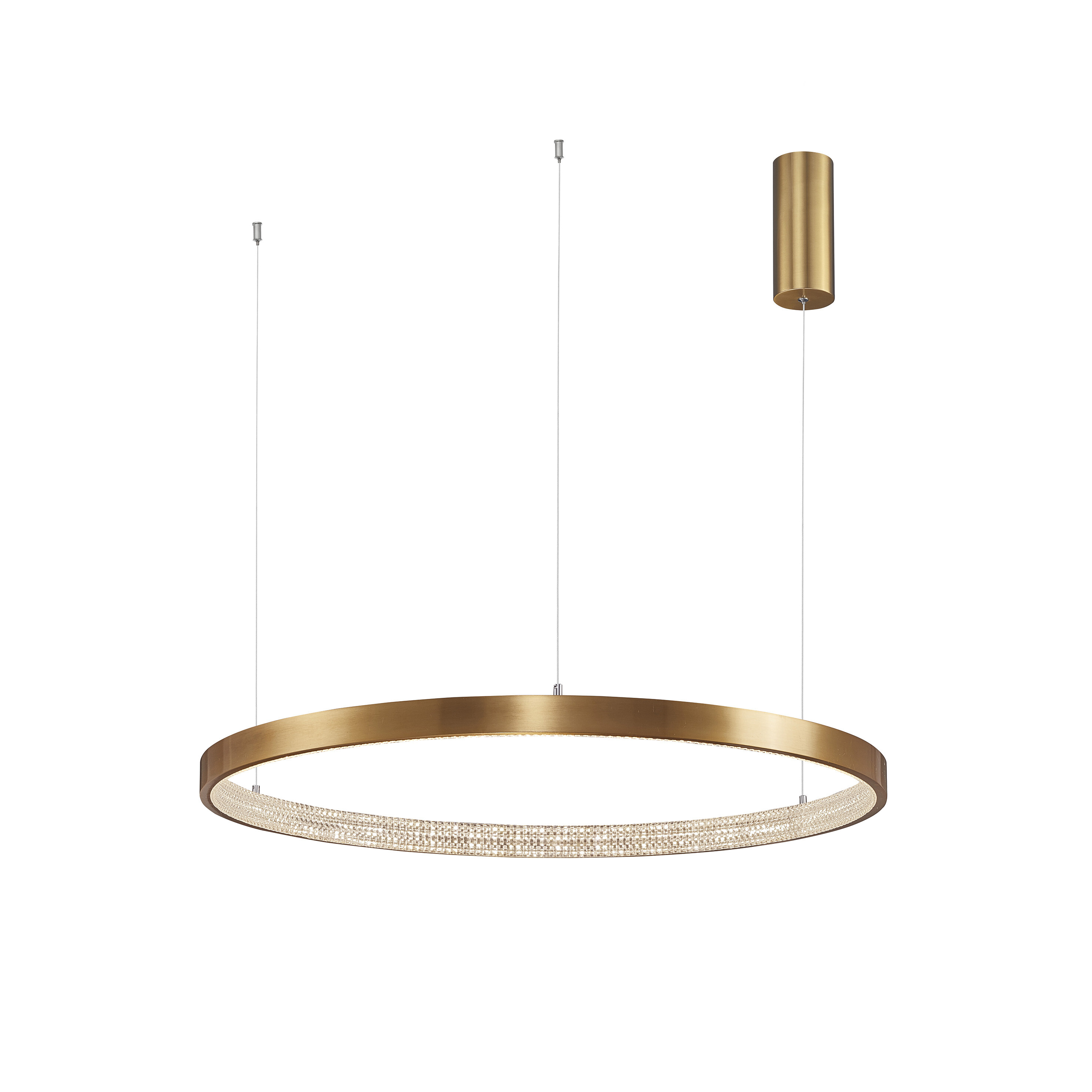 Nova Luce Preston - lampe suspendue - Ø cm - 50W dimmable LED inclus - antique gold brass