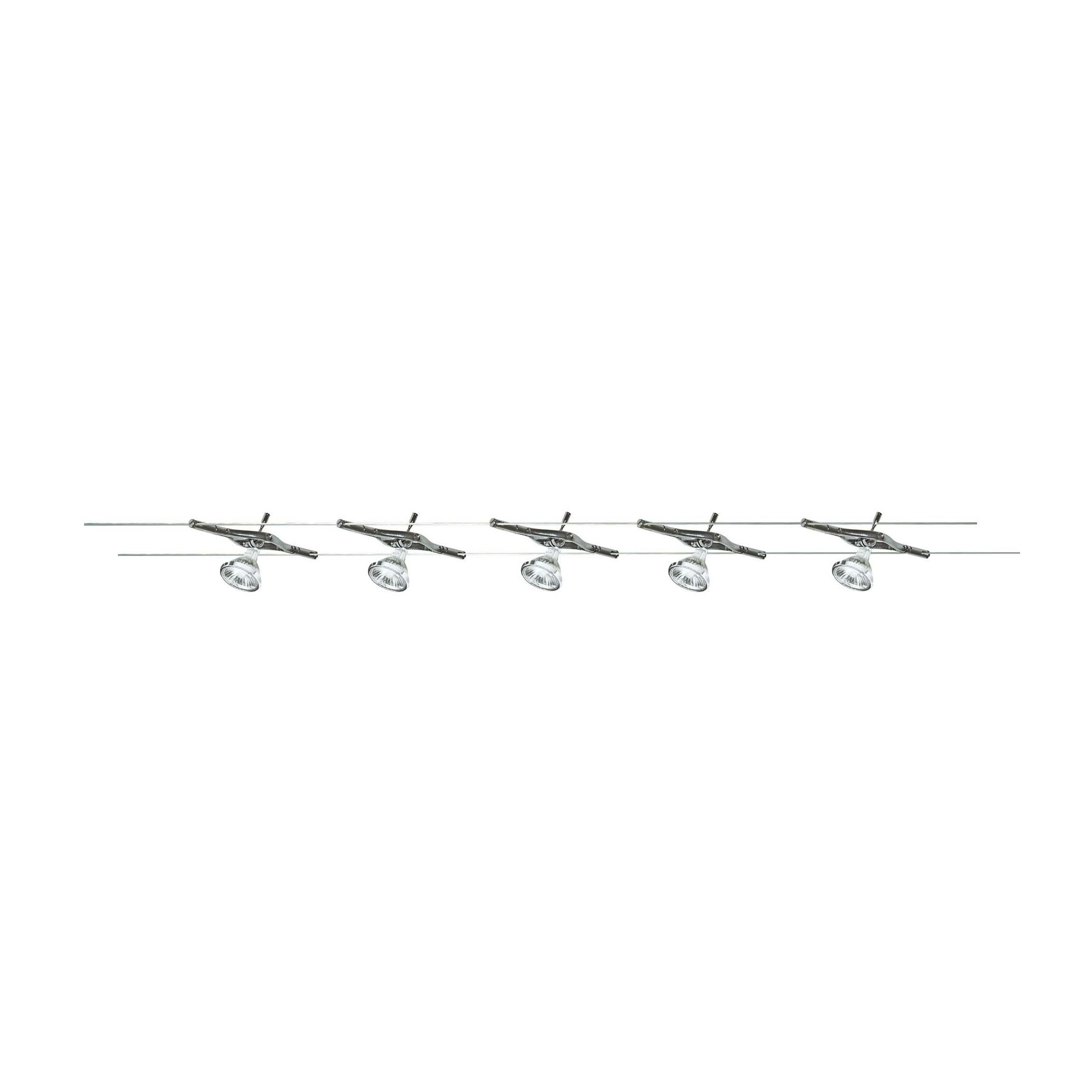 Searchlight Track & Spot - Jeu de câbles LED - - W LED inclus - chrome