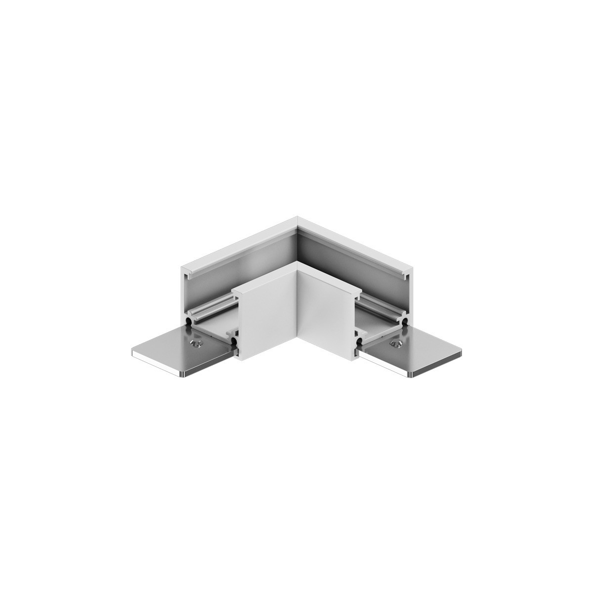 VK Lighting Eiva - système de rail magnétique - Profil d"angle en saillie horizontal - 7,2 x 7,2 x 2,3 cm - dimmable DALI - blanc