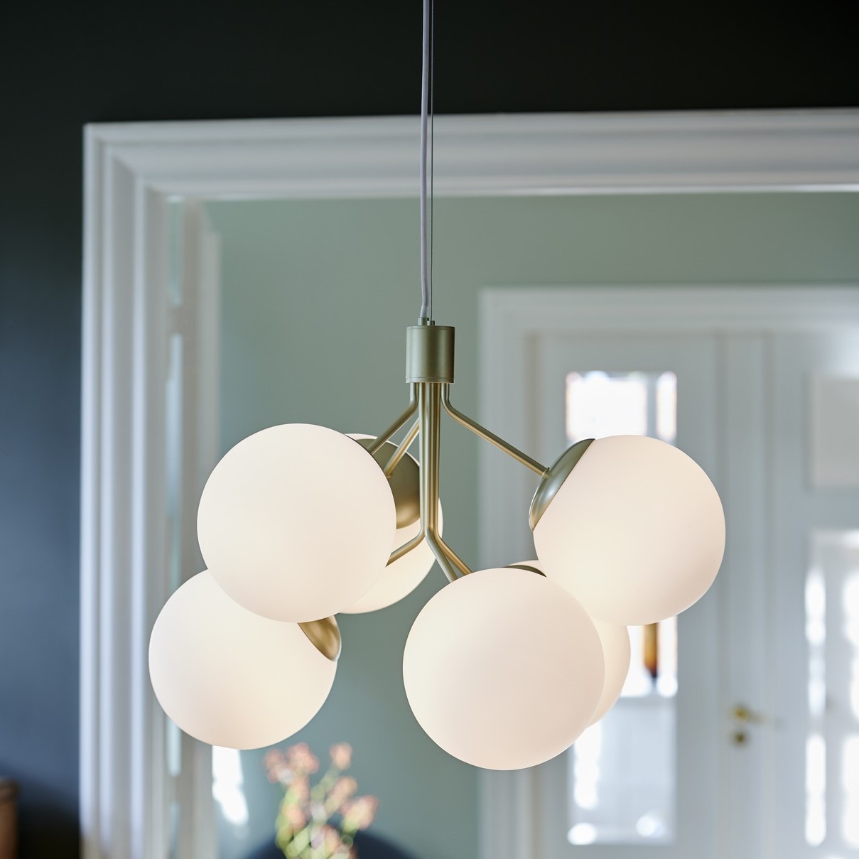 Nordlux Ivona - lampe suspendue - x - opale et laiton