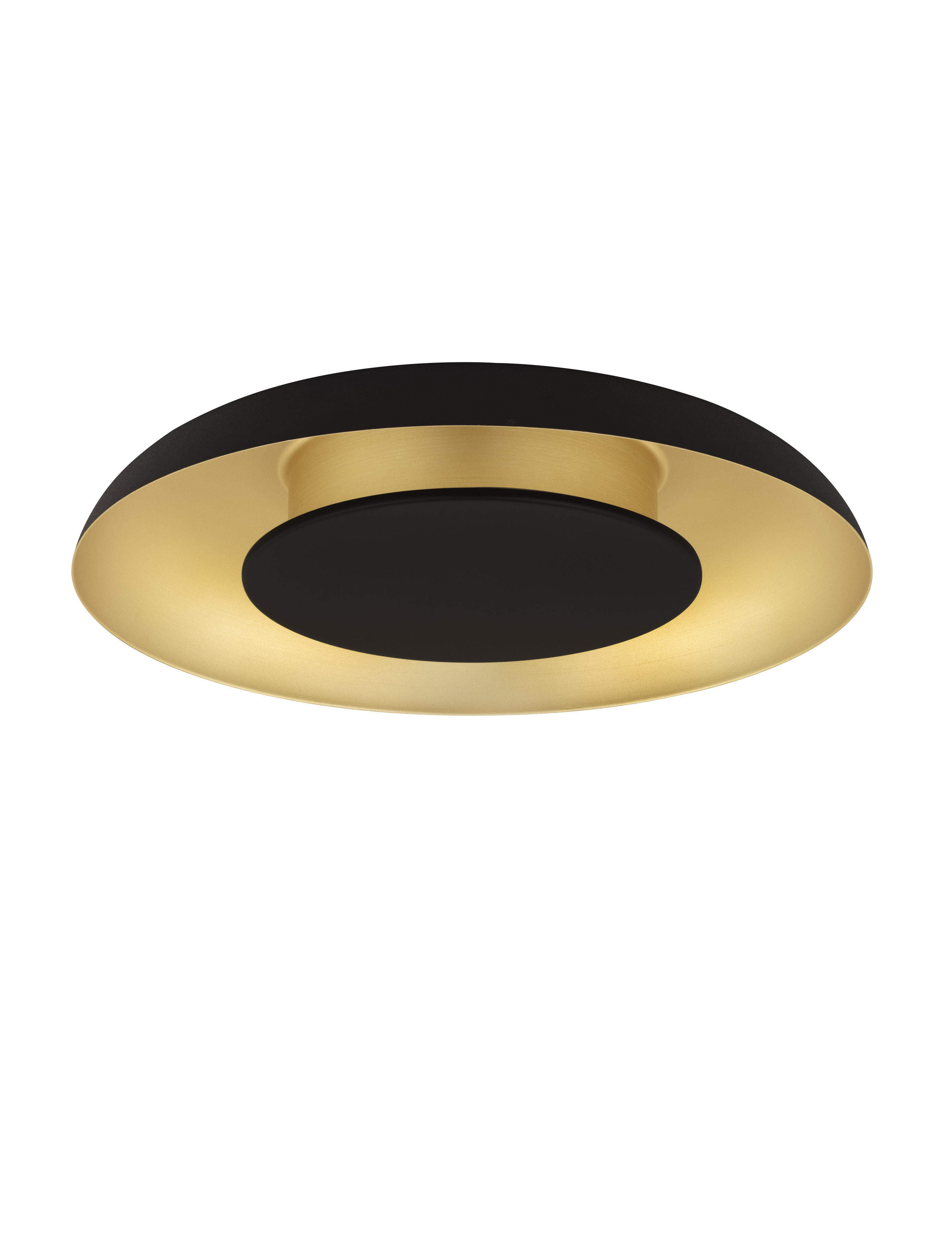 Nova Luce Epos - plafonnier - Ø cm - 24W dimmable LED inclus - noir sablé et or brossé