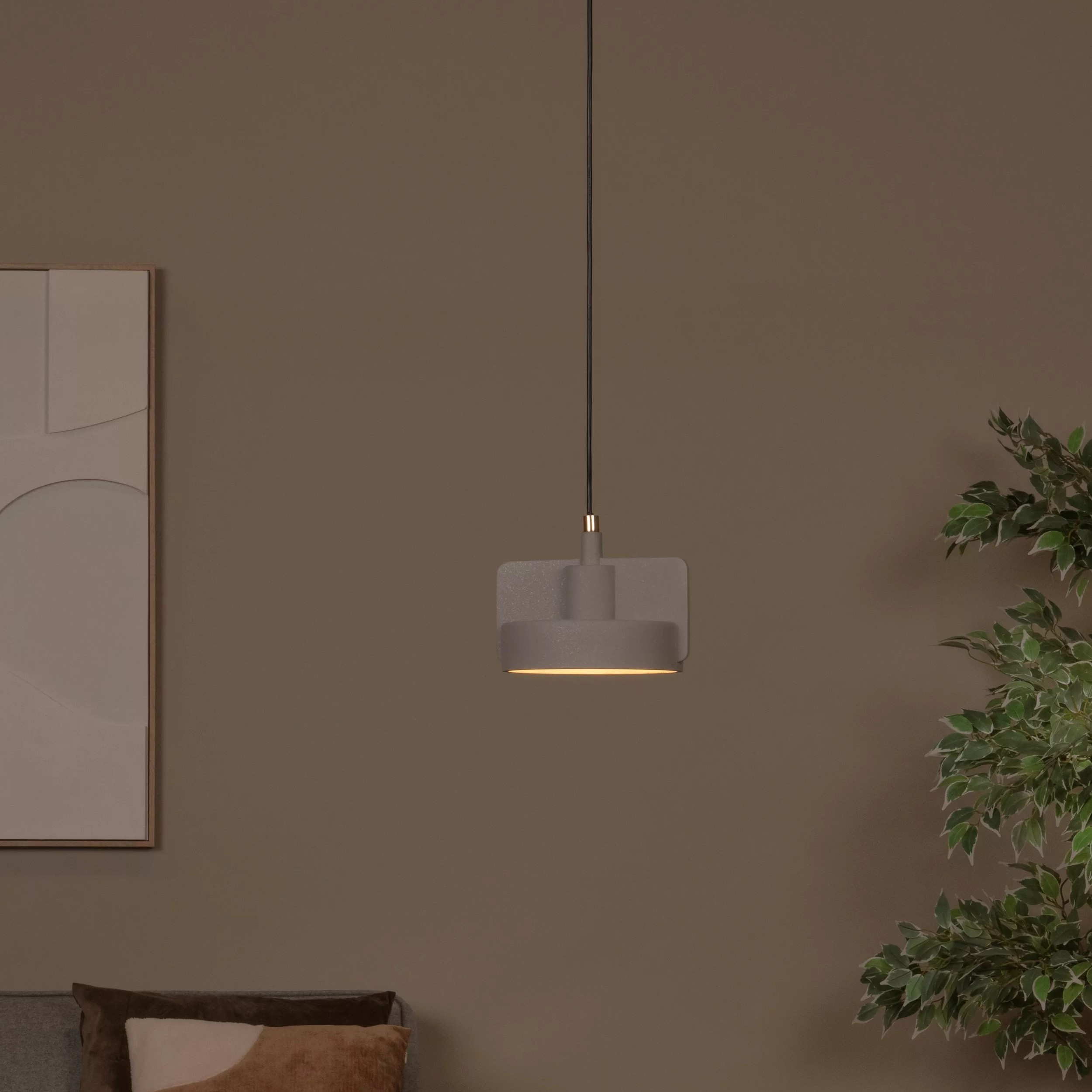 Lucide Ninja - lampe suspendue - 22,5 x cm - gris